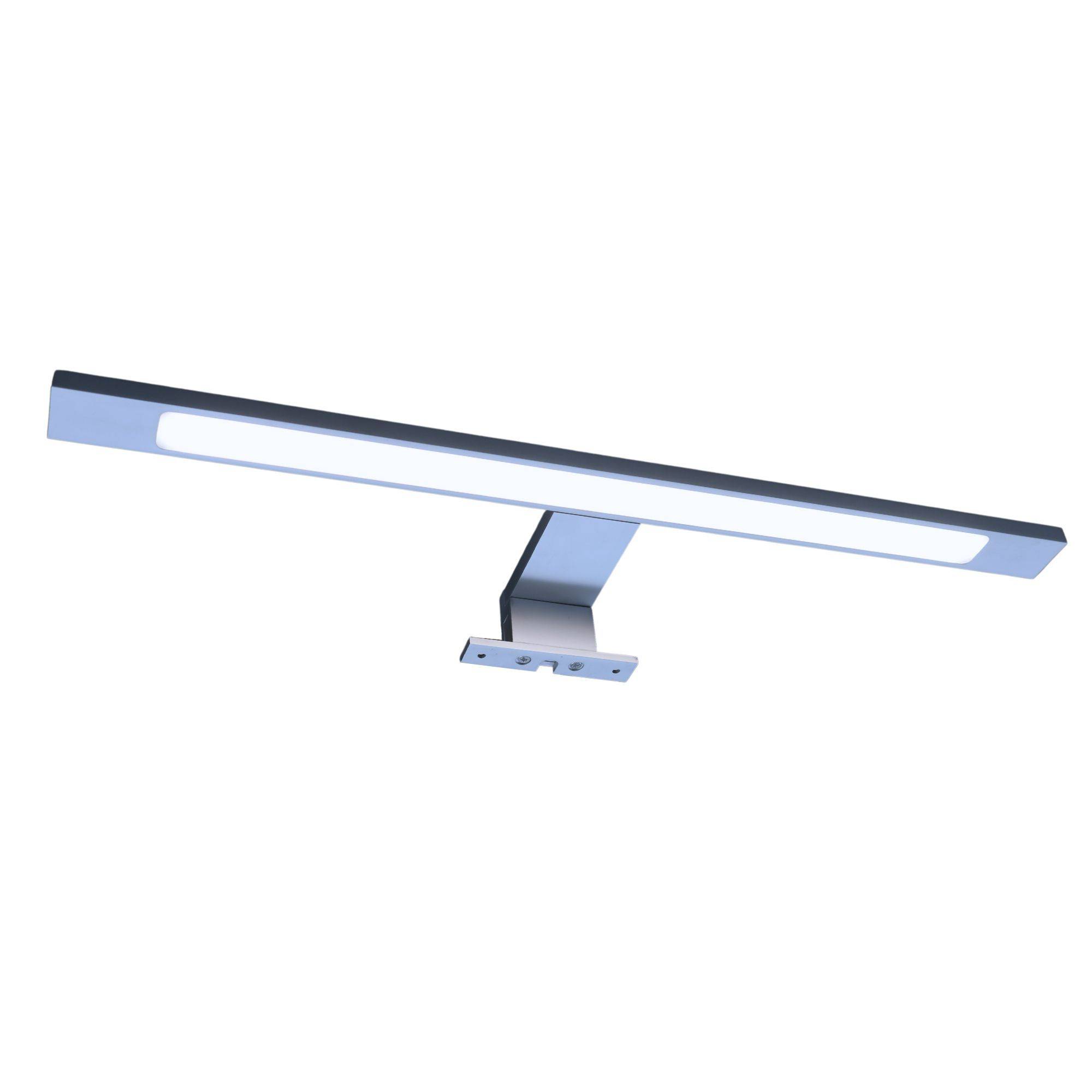 kalb | LED Badleuchte 45cm neutralweiß Aluminium silbergrau Spiegellampe Spiegelleuchte Aufbauleuchte