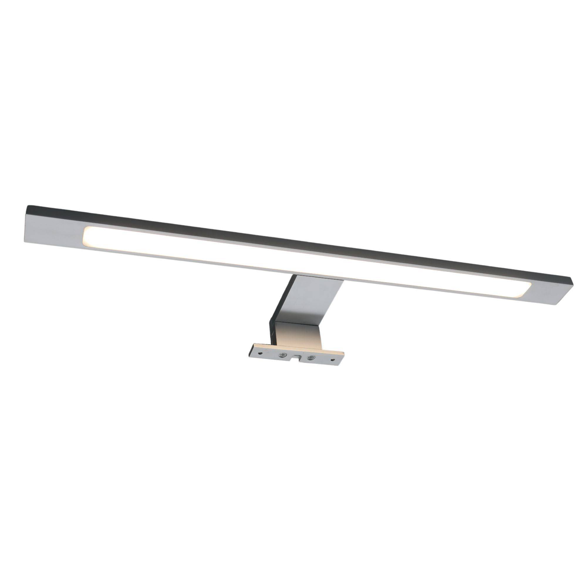 kalb | LED Badleuchte 45cm warmweiß Aluminium silbergrau Spiegellampe Spiegelleuchte Aufbauleuchte