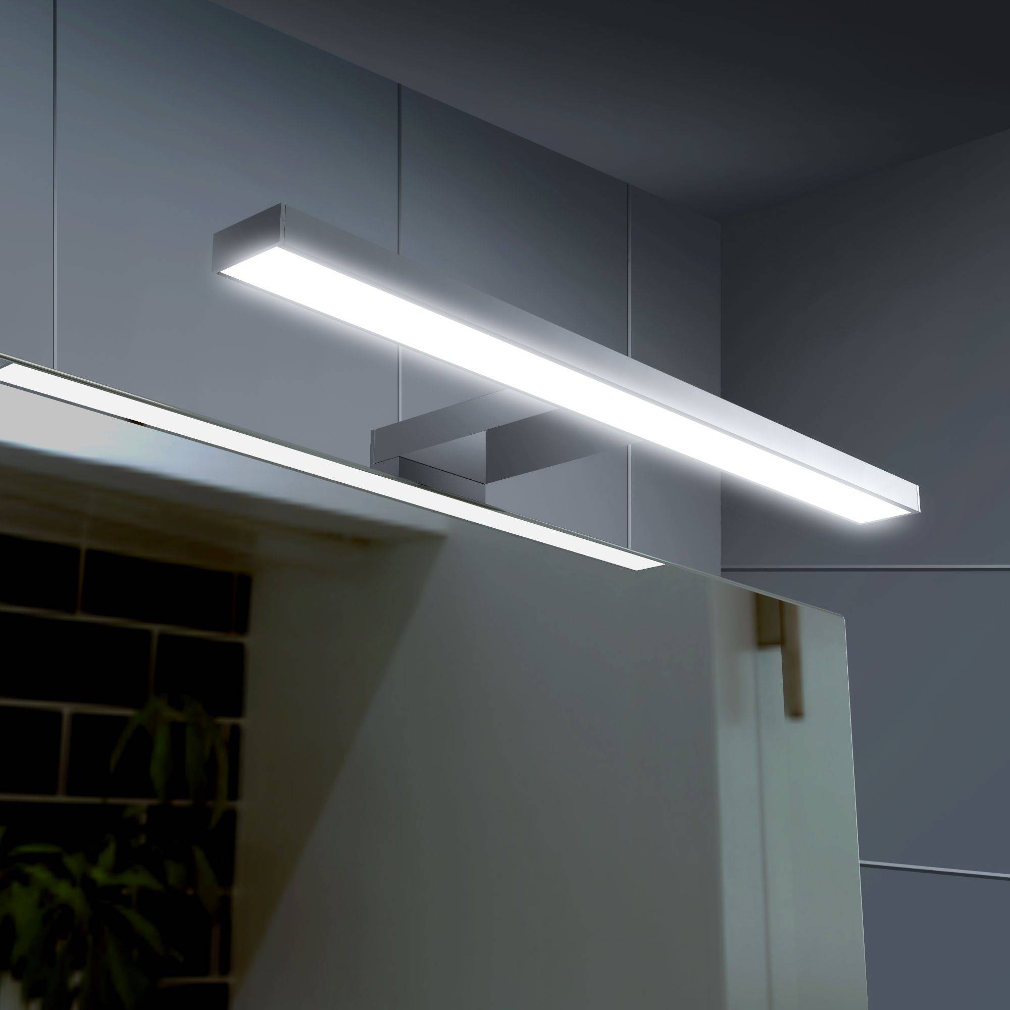 kalb | LED Badleuchte 300mm verchromt Spiegelleuchte 230V warmweiss od. neutralweiss