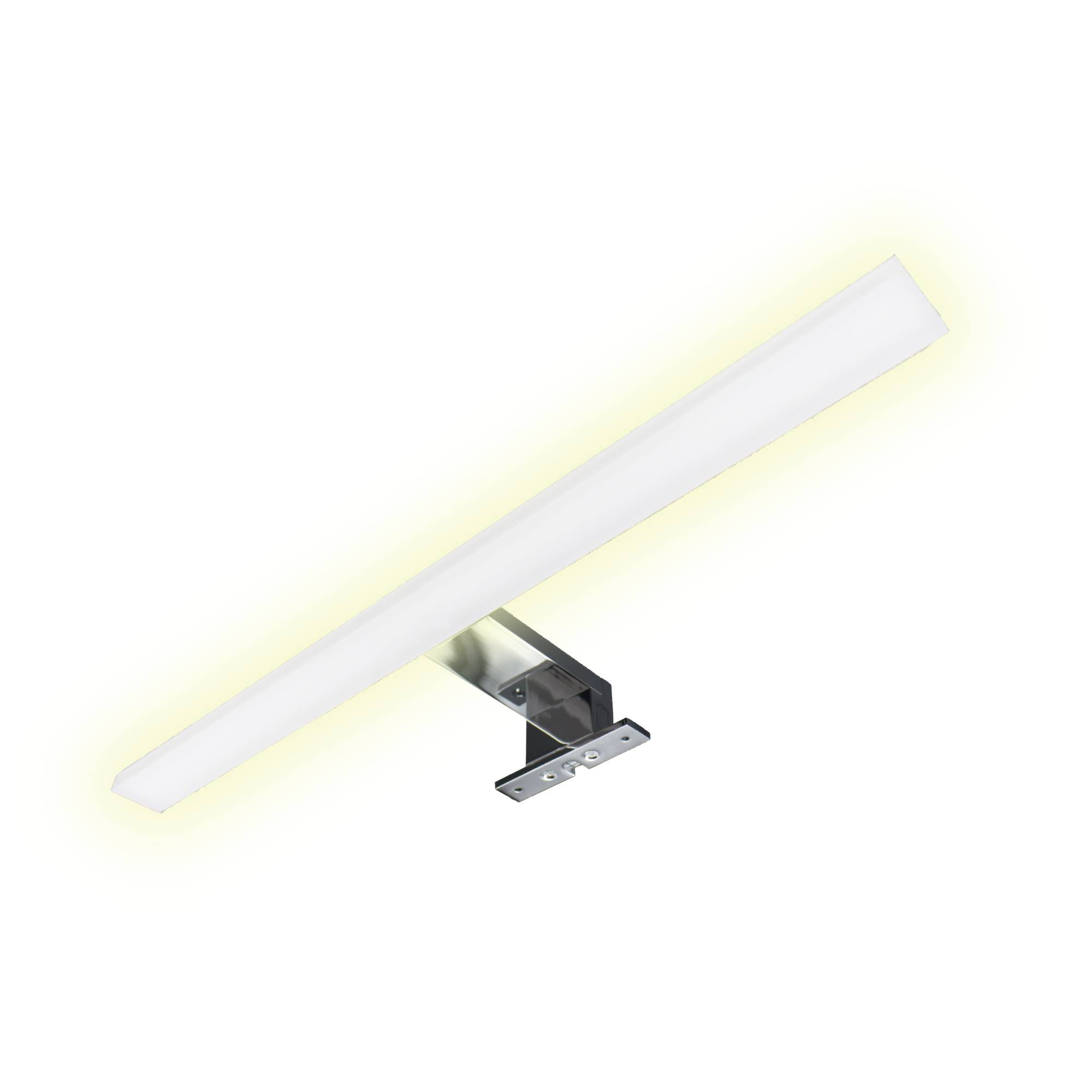 kalb, LED Badleuchte Spiegellampe, Aufbauleuchte für Spiegel, Schrank oder Wand, 230 V, IP44, chrom verschiedenen Lichtfarben (3000K oder 4000K) un