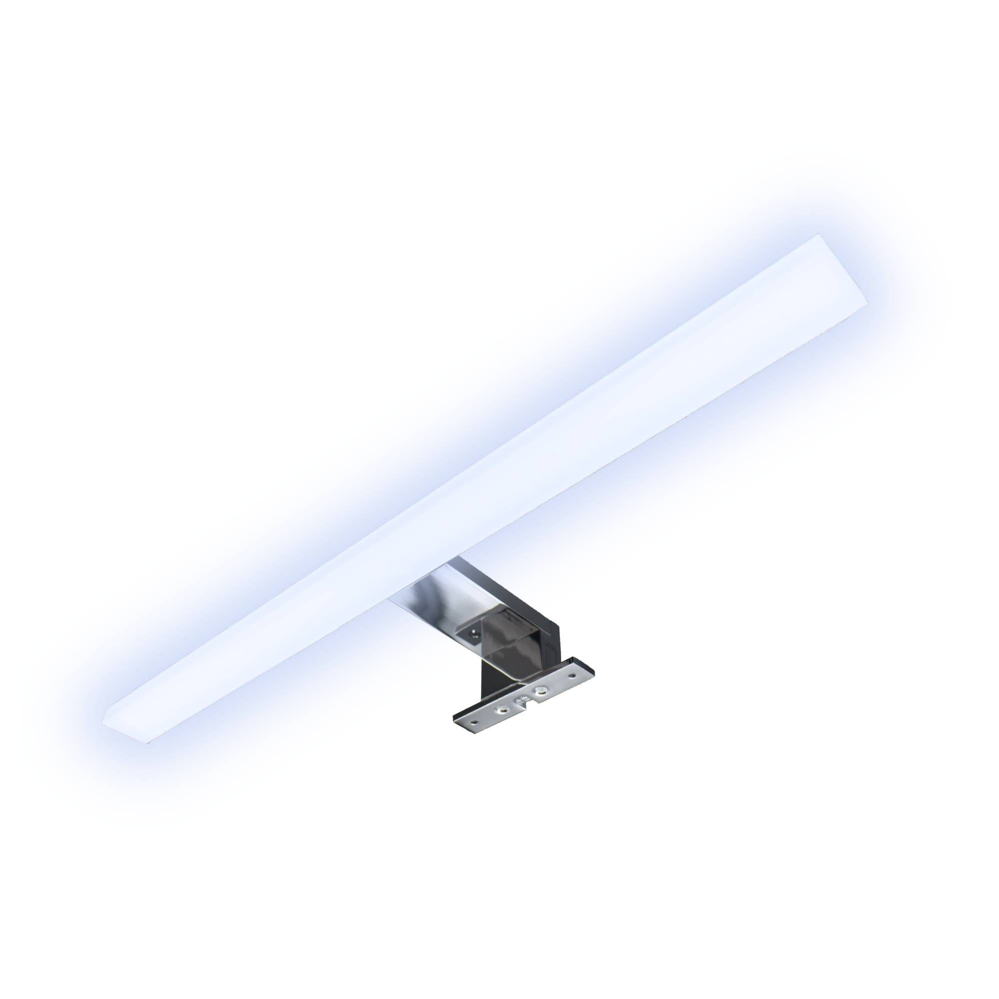 kalb, LED Badleuchte Spiegellampe, Aufbauleuchte für Spiegel, Schrank oder Wand, 230 V, IP44, chrom verschiedenen Lichtfarben (3000K oder 4000K) un