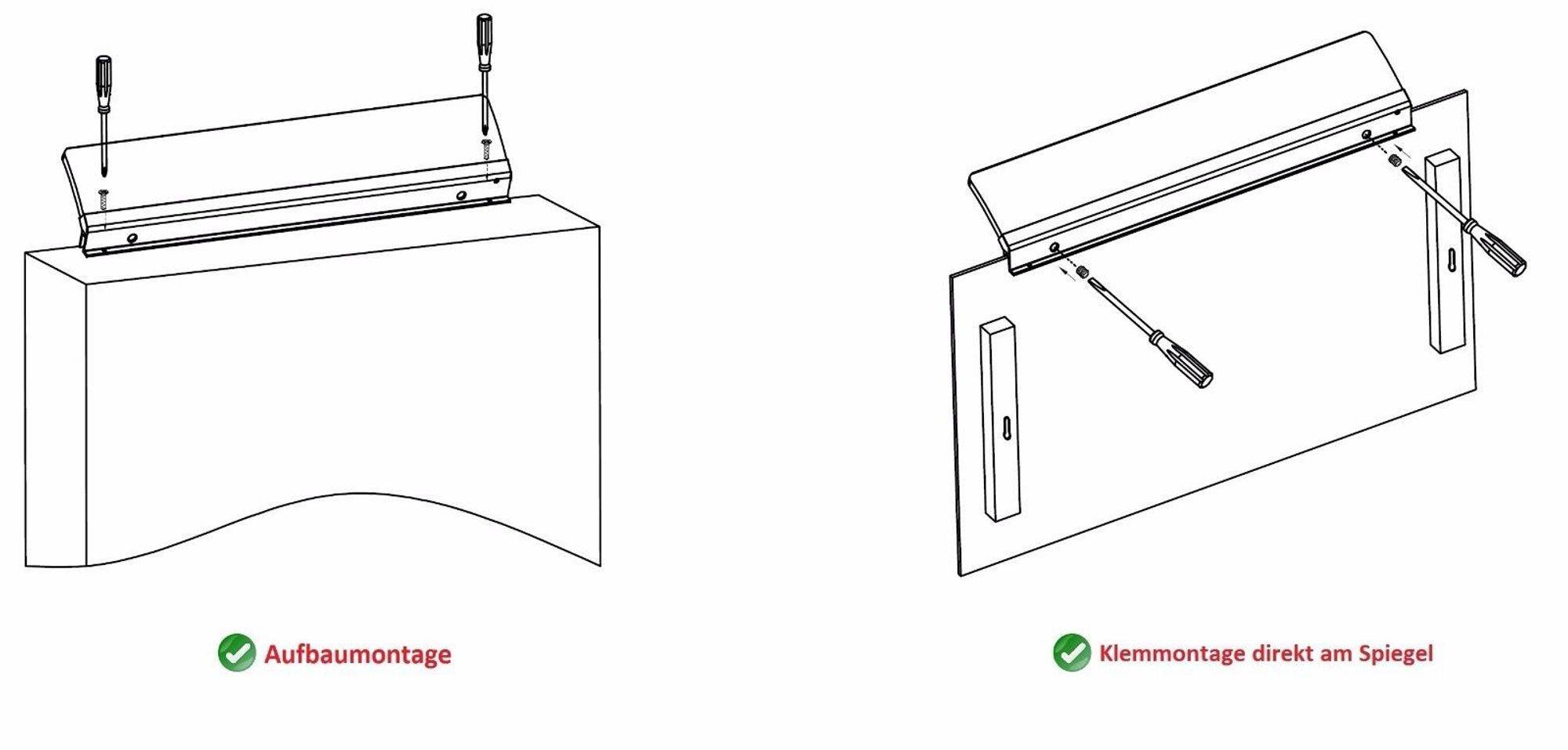 kalb | WhiteWave LED Spiegelleuchte 450mm Badleuchte Spiegellampe Aufbauleuchte