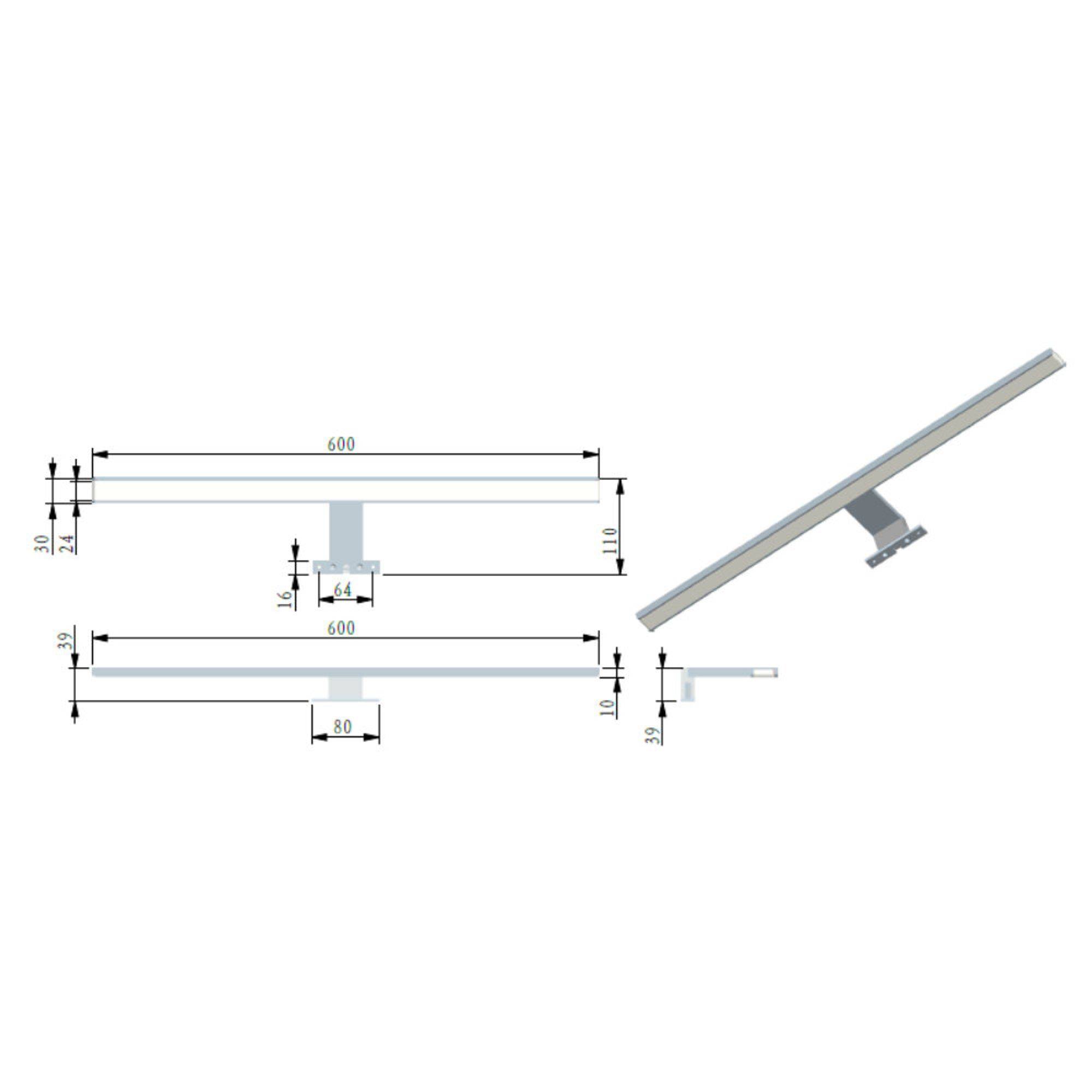 kalb | LED 3 Farben in 1 Badleuchte Badlampe Spiegellampe Spiegelleuchte 230V