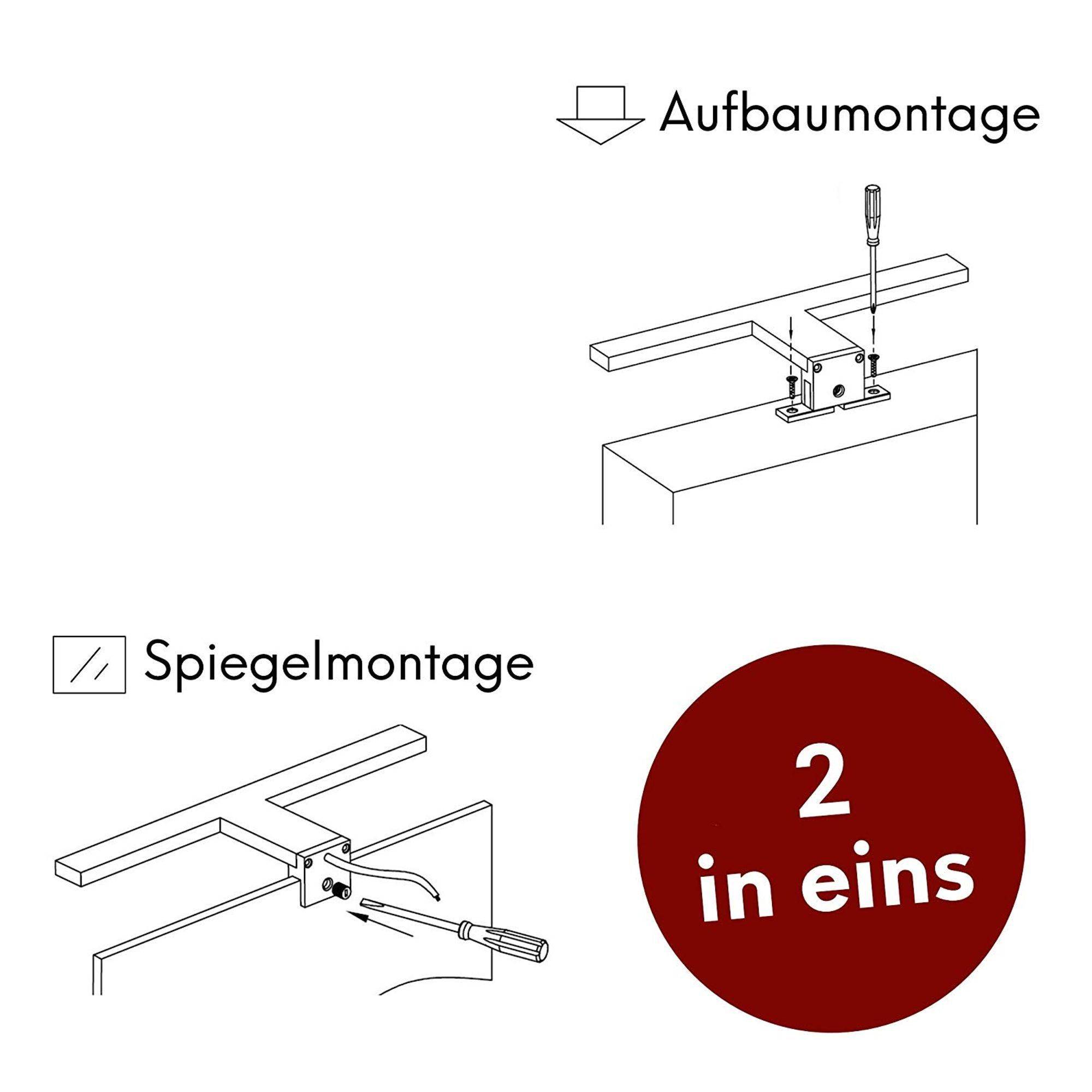 kalb | Selma LED Spiegel Spiegelleuchte Badleuchte Spiegellampe 450mm warmweiss neutralweiss