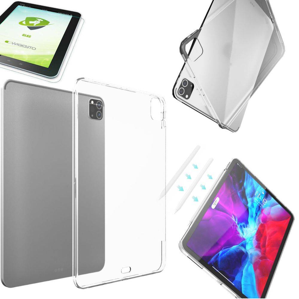 Für Apple iPad Pro 11.0 2021 Transparent Hülle Tablet Tasche Cover + H9 Hart Glas