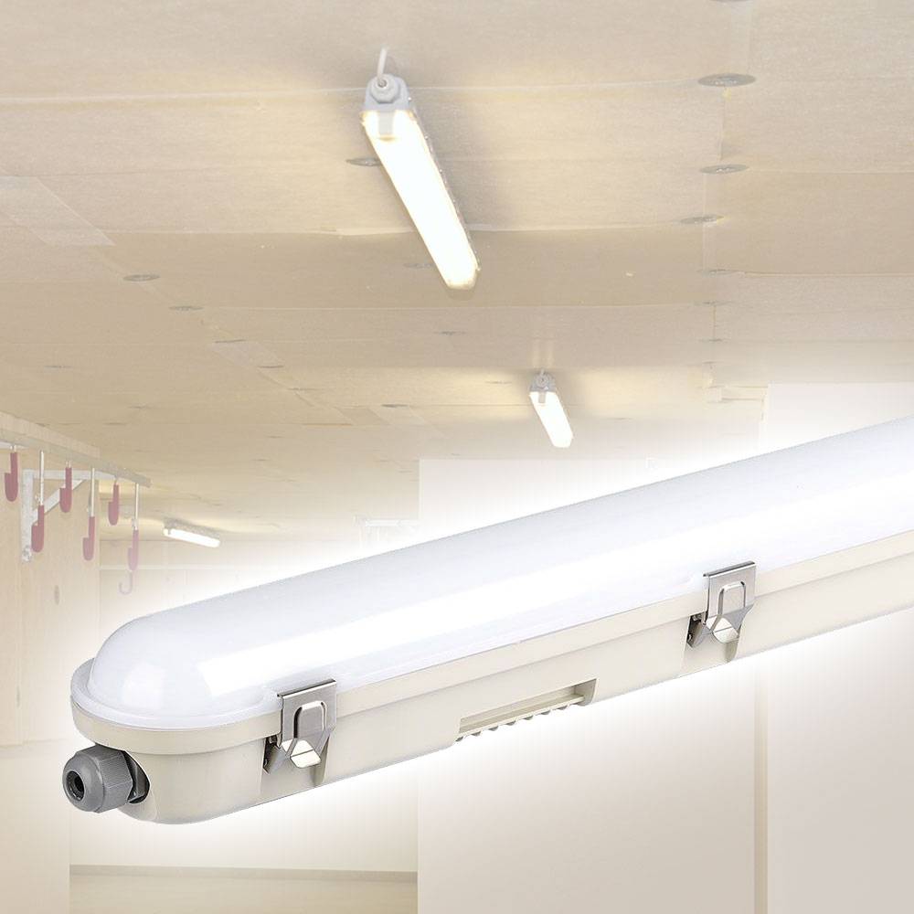 LED Deckenleuchte Feuchtraum 120 cm Feuchtraumwannenleuchte LED Garagenlampe LED Röhre, Tageslicht Kaltweiß, 1x LED 36 Watt 4320 Lumen, Reihenschalt