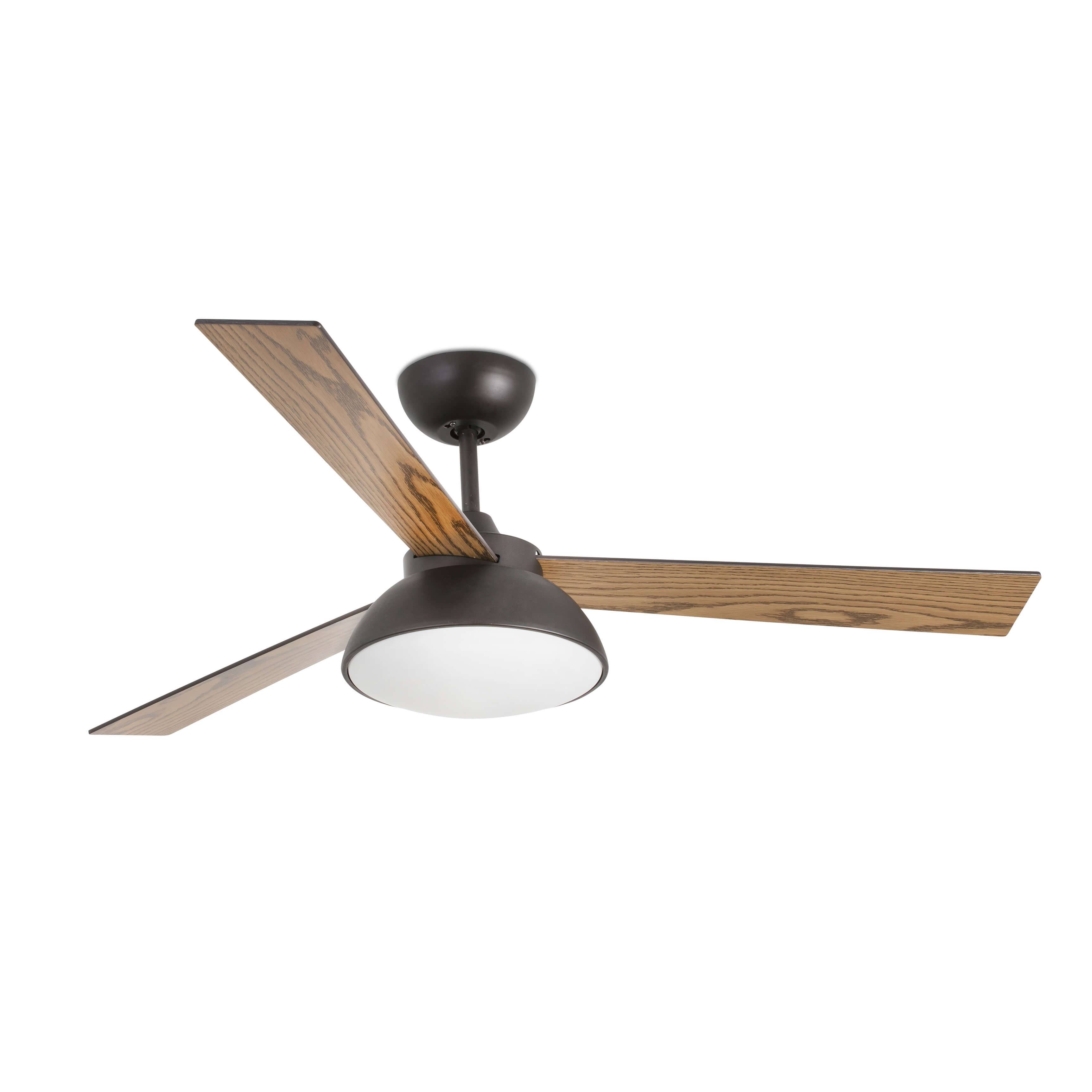 Energiespar Deckenventilator Rodas Braun mit LED