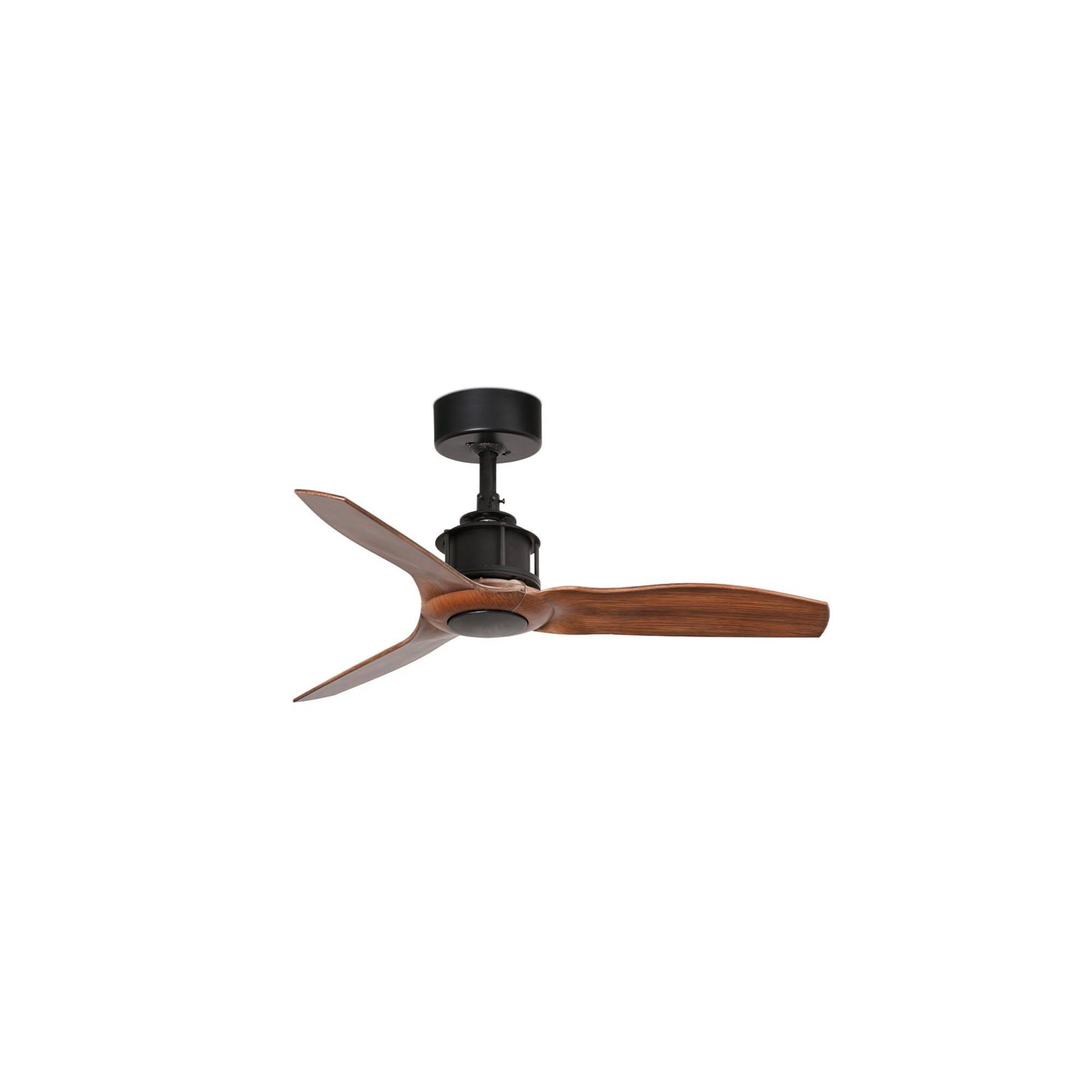 DC Deckenventilator Just Fan XS Schwarz / Walnuss