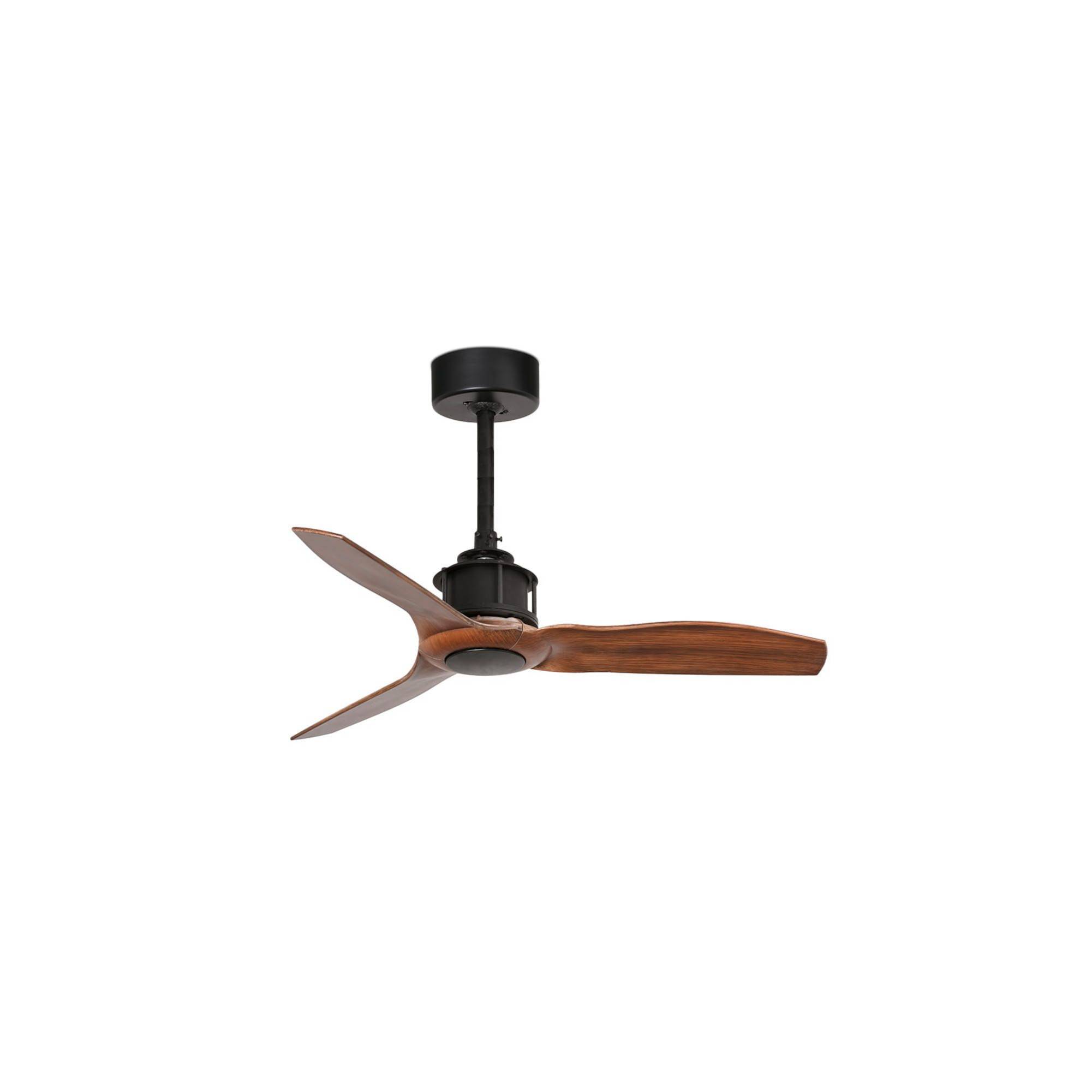 DC Deckenventilator Just Fan XS Schwarz / Walnuss