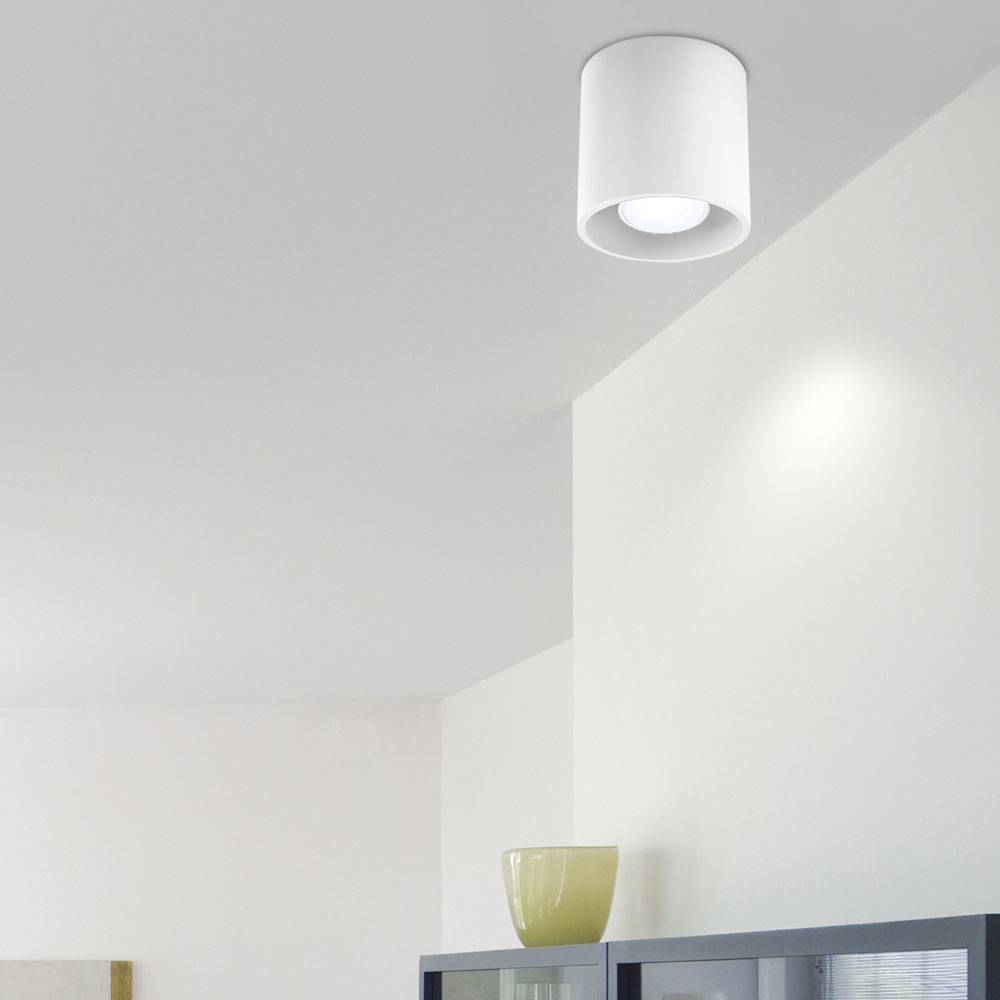 Aufbauleuchte GU10 Aufbaustrahler Aufputz Lampe Decke Aufbauspot weiß, Aluminium, DxH 10x10 cm