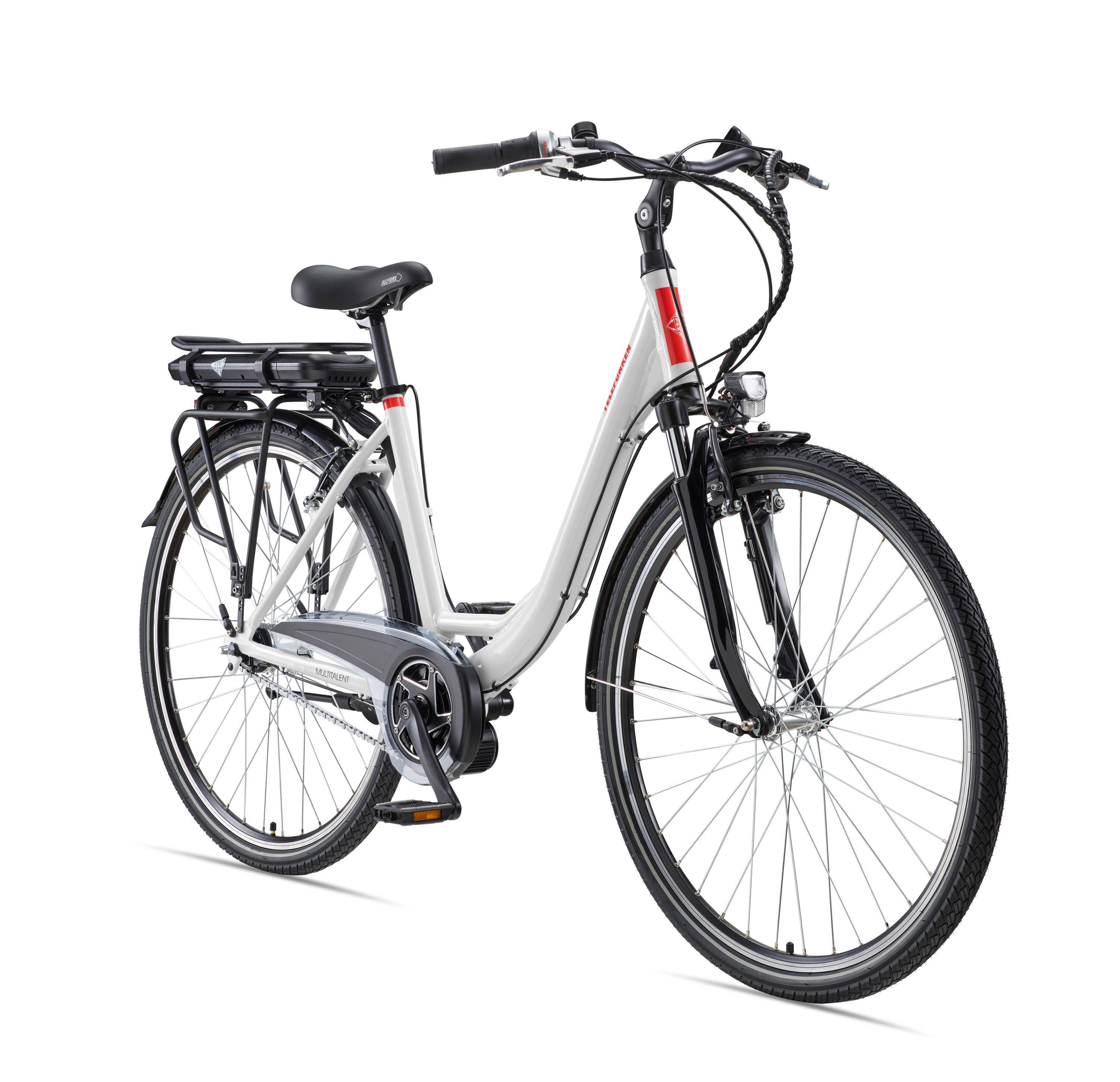 Telefunken City E-Bike | Elektrofahrrad 28 Zoll | Mittelmotor 250W | 7-Gang Nabenschaltung | 468 Wh Akku | EBike Pedelec
