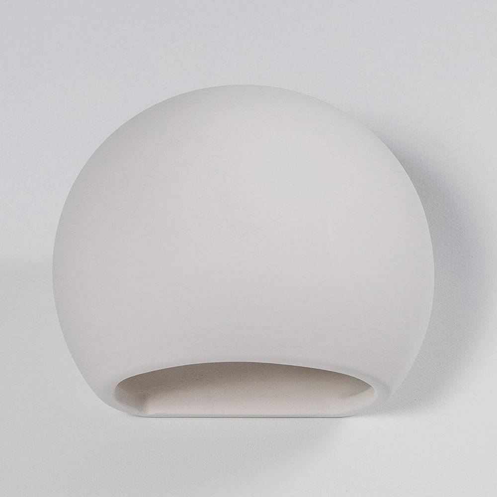 Wandleuchte Innen modern Wandlampe weiß Wohnraumlampe indirektes Licht, Keramik weiß UP DOWN, 1x E27, LxHxT 14,5x17,5x14 cm