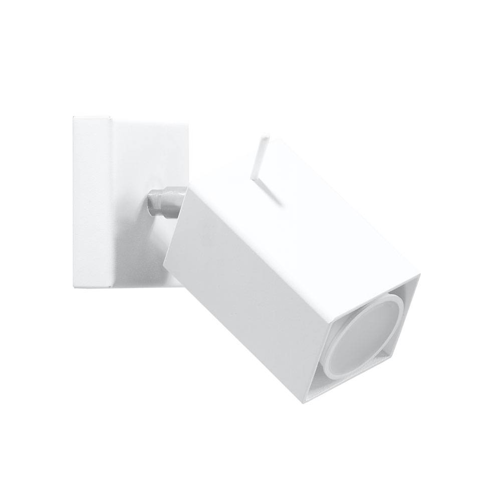 Wandspot weiß Wandstrahler Innen Wandleuchte Spot Wandlampe, schwenkbar, 1x GU10, LxH 10x15 cm