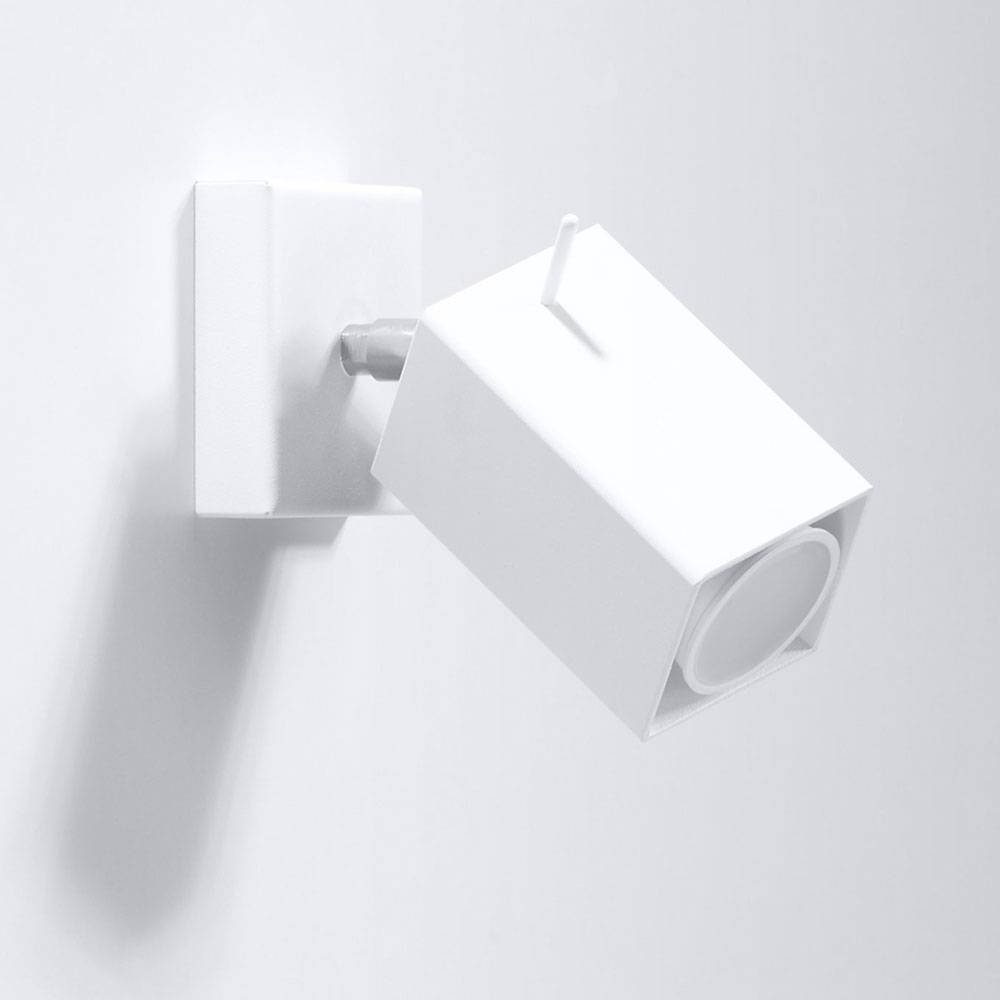 Wandspot weiß Wandstrahler Innen Wandleuchte Spot Wandlampe, schwenkbar, 1x GU10, LxH 10x15 cm