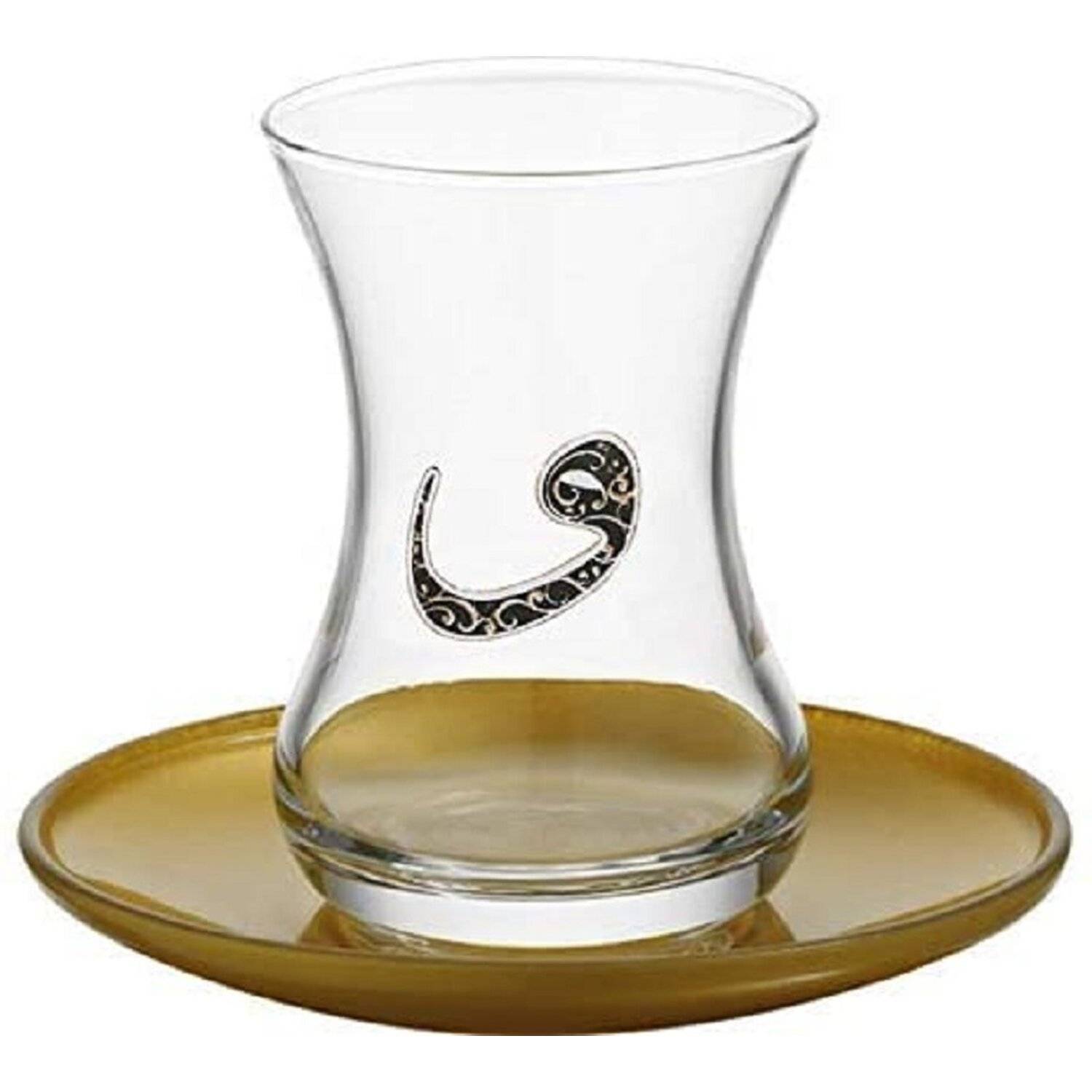 12tlg. LAV "VAV" Türkische Premium Teegläser Set Gläser Cay Bardagi Seti Modern Luxus + Untertasse für 6 Personen 135ml