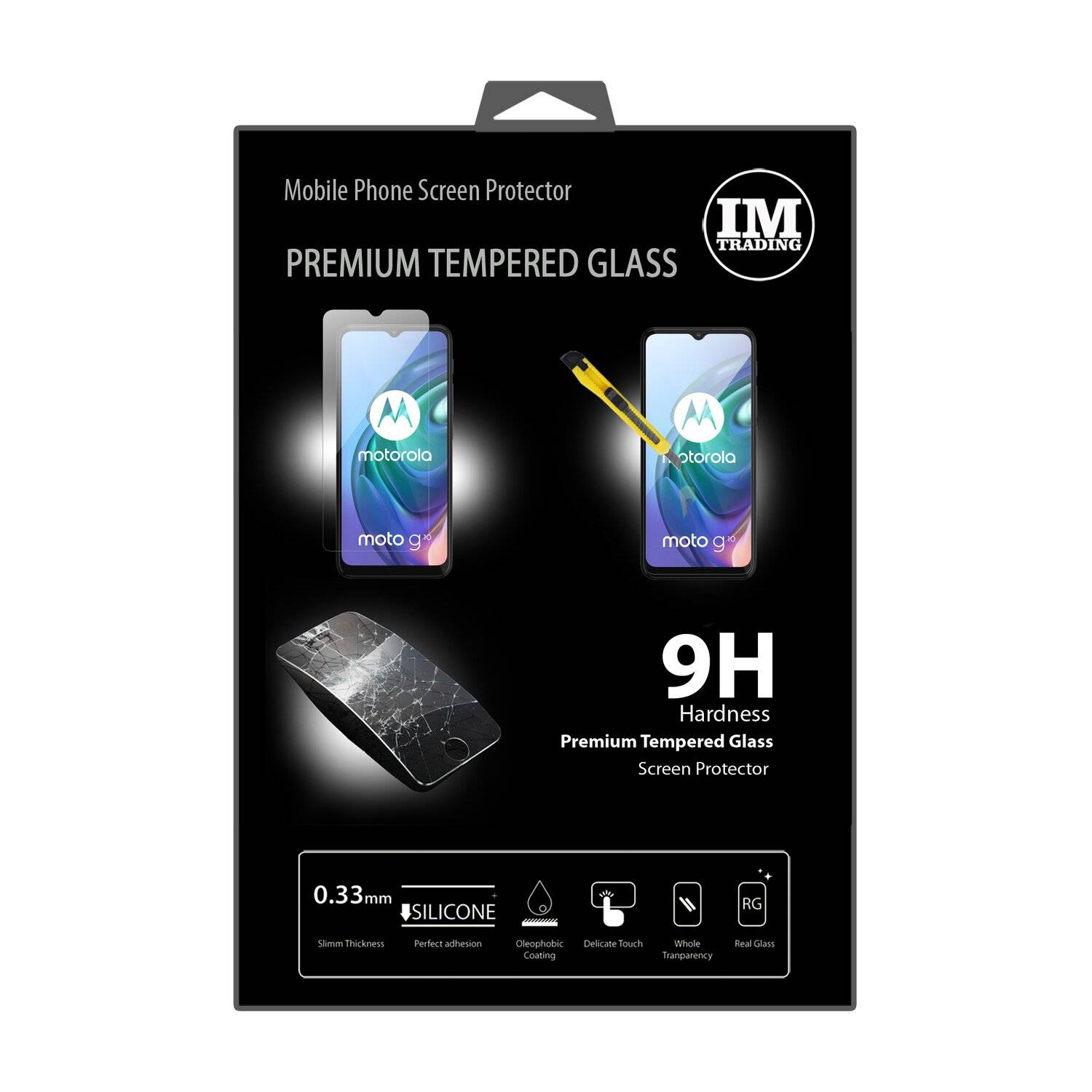 cofi1453® Schutzglas 9H kompatibel mit MOTOROLA MOTO G10 POWER Displayschutzfolie Schutzfolie Passgenau Glas