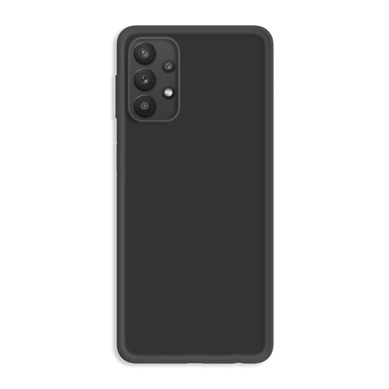 cofi1453® Silikon Hülle Basic kompatibel mit Samsung Galaxy A32 5G (A326F) Case TPU Soft Handy Cover Schutz Schwarz