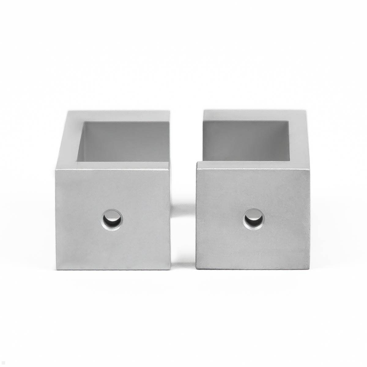 MonLines MBRE45S Befestigungsrechteck für Rohre 40-45mm silber