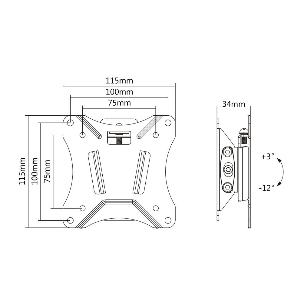 Neomounts NM-W60BLACK TV-Wandhalterung 25,4cm (10") - 76,2cm (30") Starr
