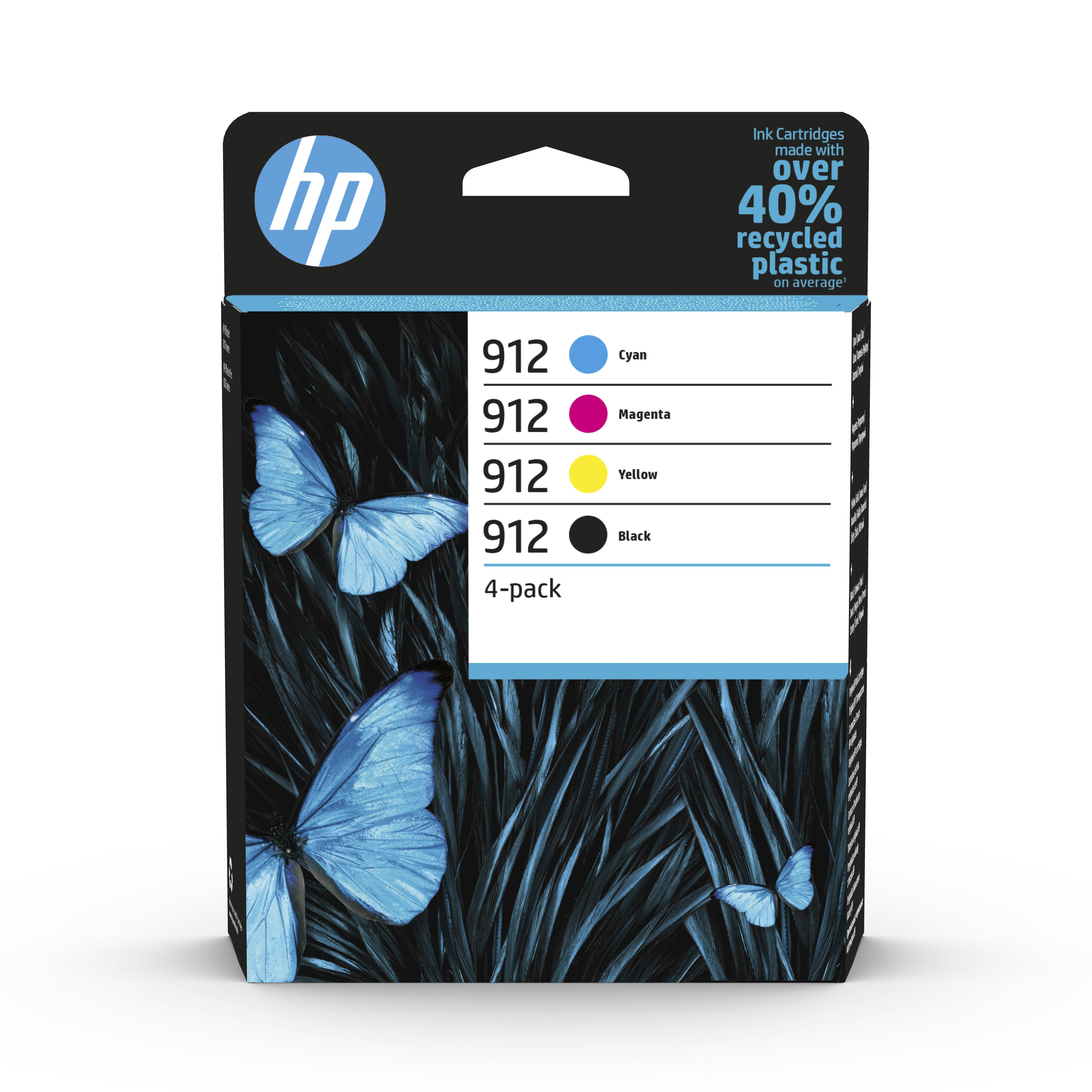 HP 912 - 4er-Pack - Schwarz, Gelb, Cyan, Magenta