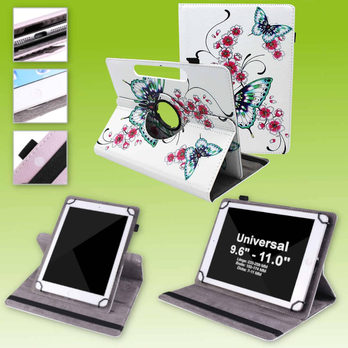 Für Lenovo Tablet Motiv Muster 360 Grad Rotation Tasche Kunst-Leder Hülle Etuis Cover Schutz Case Zubehör
