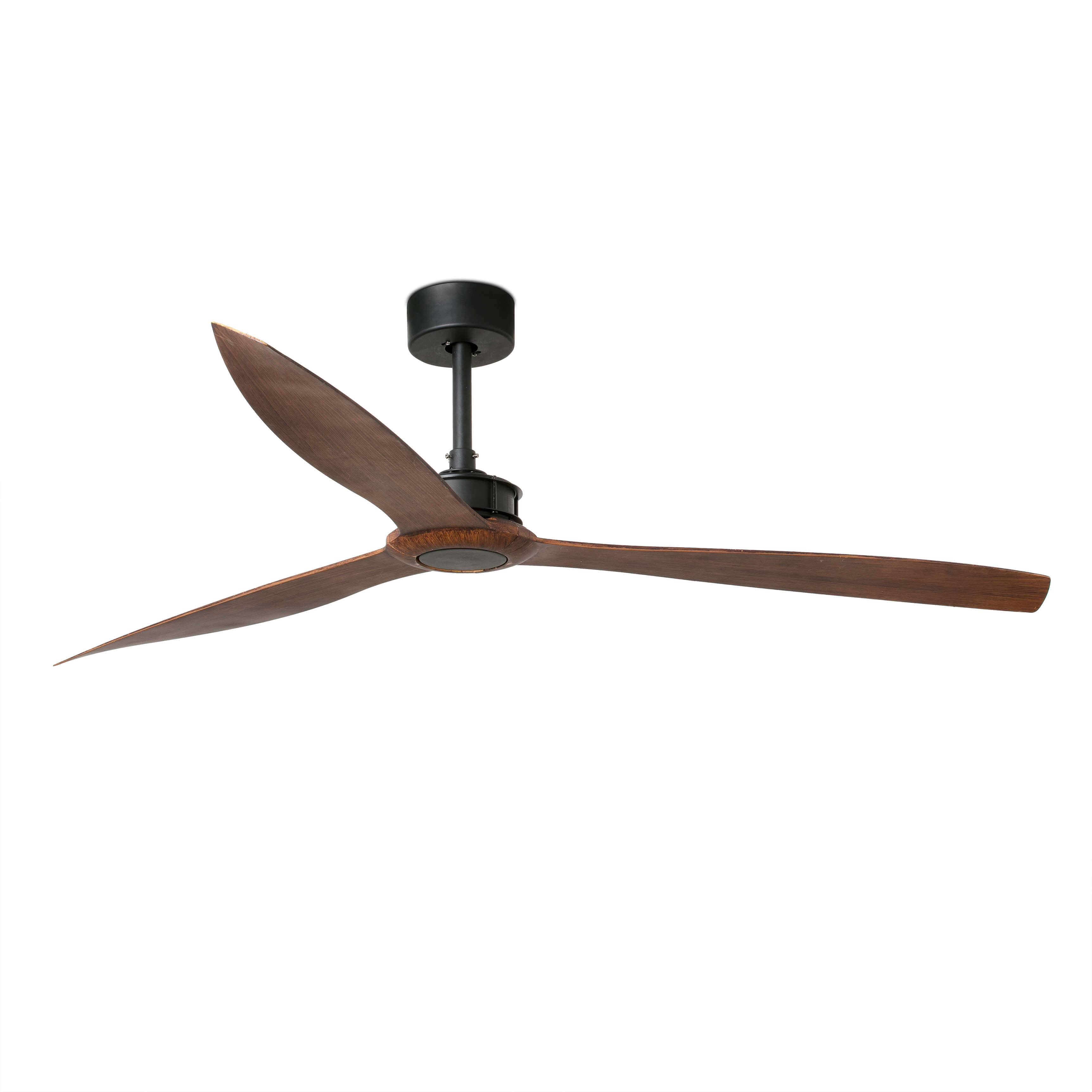 Energiespar Deckenventilator Just Fan XL Schwarz / Walnuss