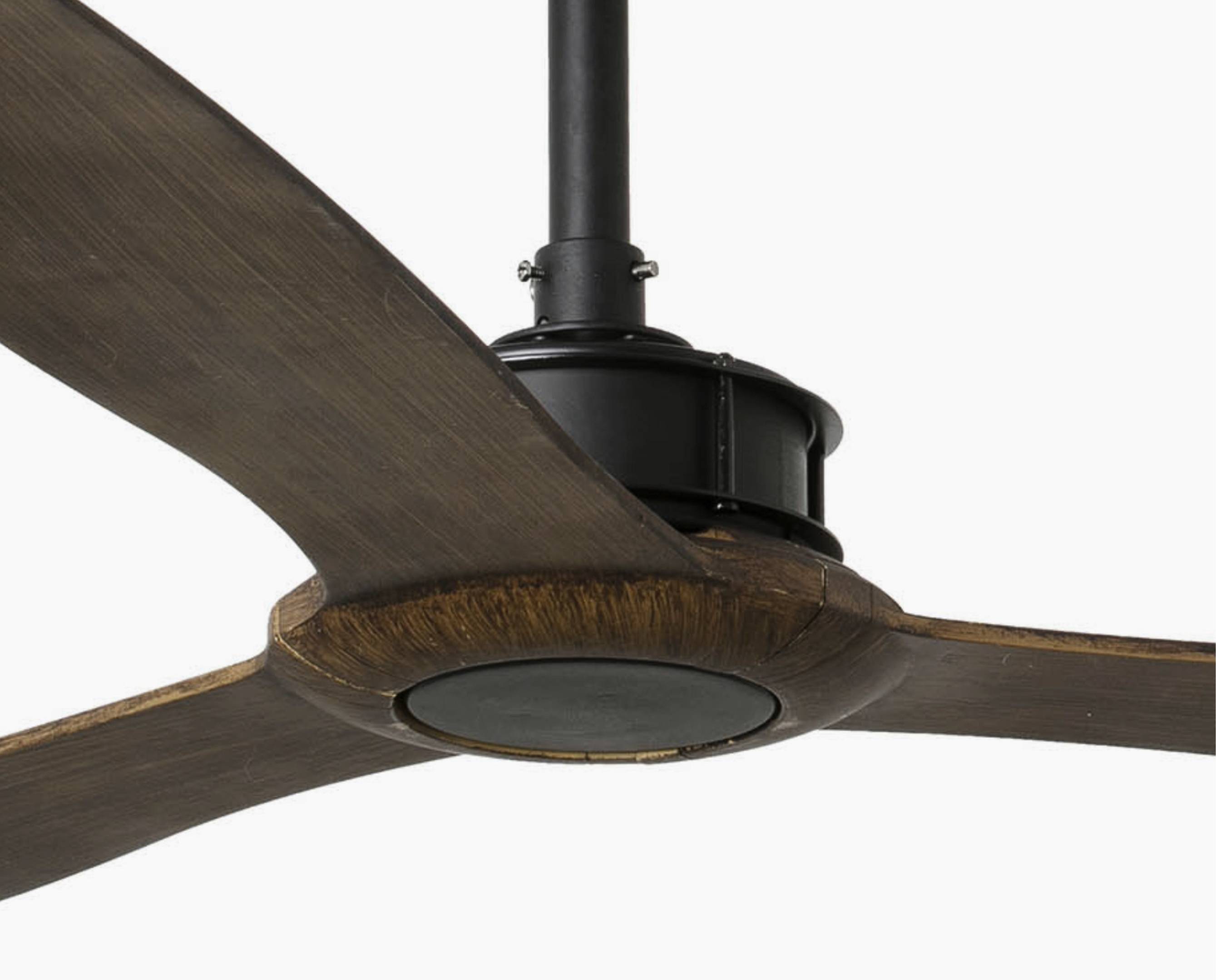 Energiespar Deckenventilator Just Fan XL Schwarz / Walnuss