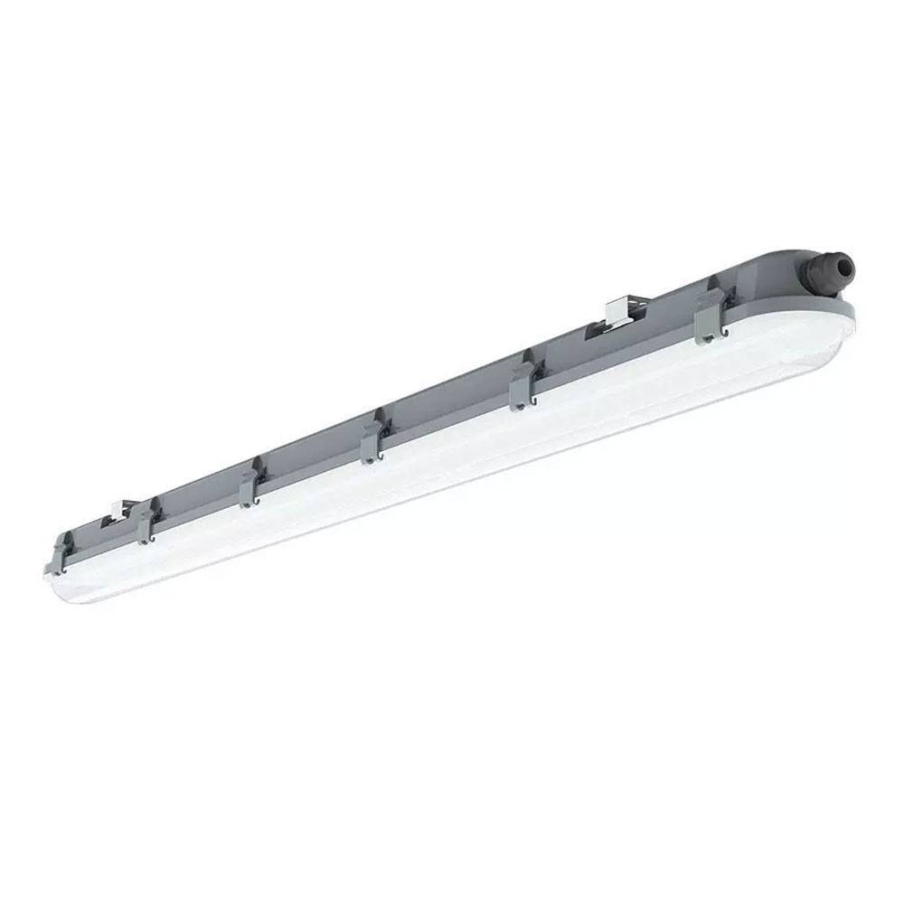LED Feuchtraumleuchte 60 cm kaltweiß LED Werkstatt Deckenleuchte, Reihenschaltung Röhre IP65, 1x LED 18W 2160lm 6400K, Keller Garage