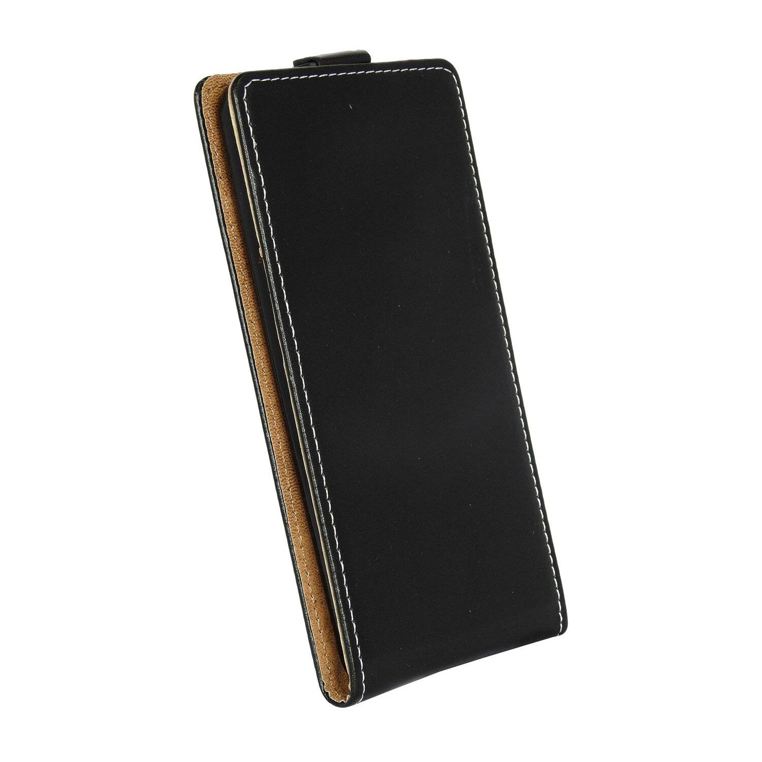 Flip Case kompatibel mit MOTOROLA MOTO E7 PLUS Handy Tasche vertikal aufklappbar Schutzhülle Klapp Hülle Schwarz