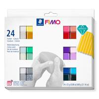 Staedtler FIMO 8013 C, Modellierton, Schwarz, Blau, Kupfer, Gold, Grün, Grau, Perleffekt, Pink, Violett, Rot, Rose, Silber, Weiß, Gelb, 24 Stück(e)