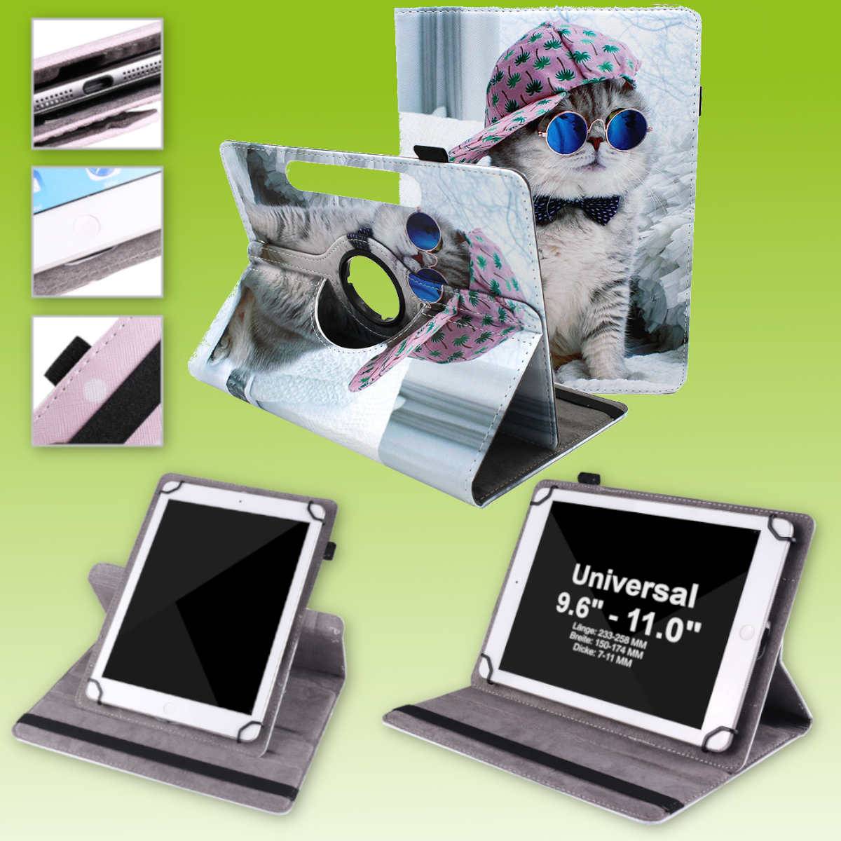Für Samsung Tablet Motiv Muster 360 Grad Rotation Tasche Kunst-Leder Hülle Etuis Cover Schutz Case Zubehör