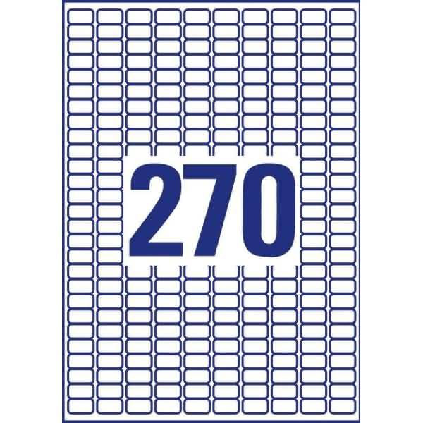 Etiketten 17,8x10 mm 25 Blatt/6750 Etiketten transparent