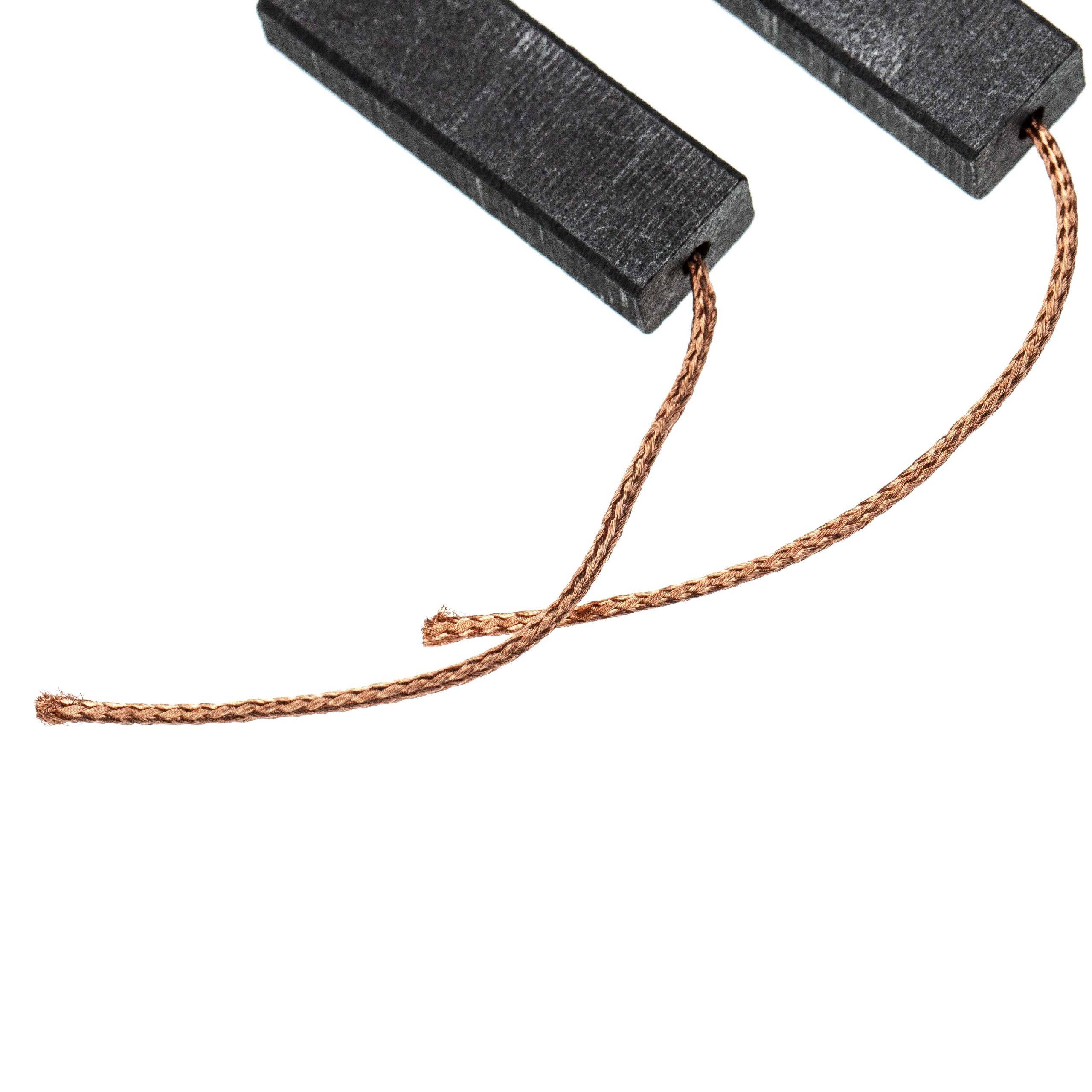 vhbw 2x Kohlebürste 27 x 9 x 6 mm kompatibel mit Flymo XE28, XE30 Rasenmäher