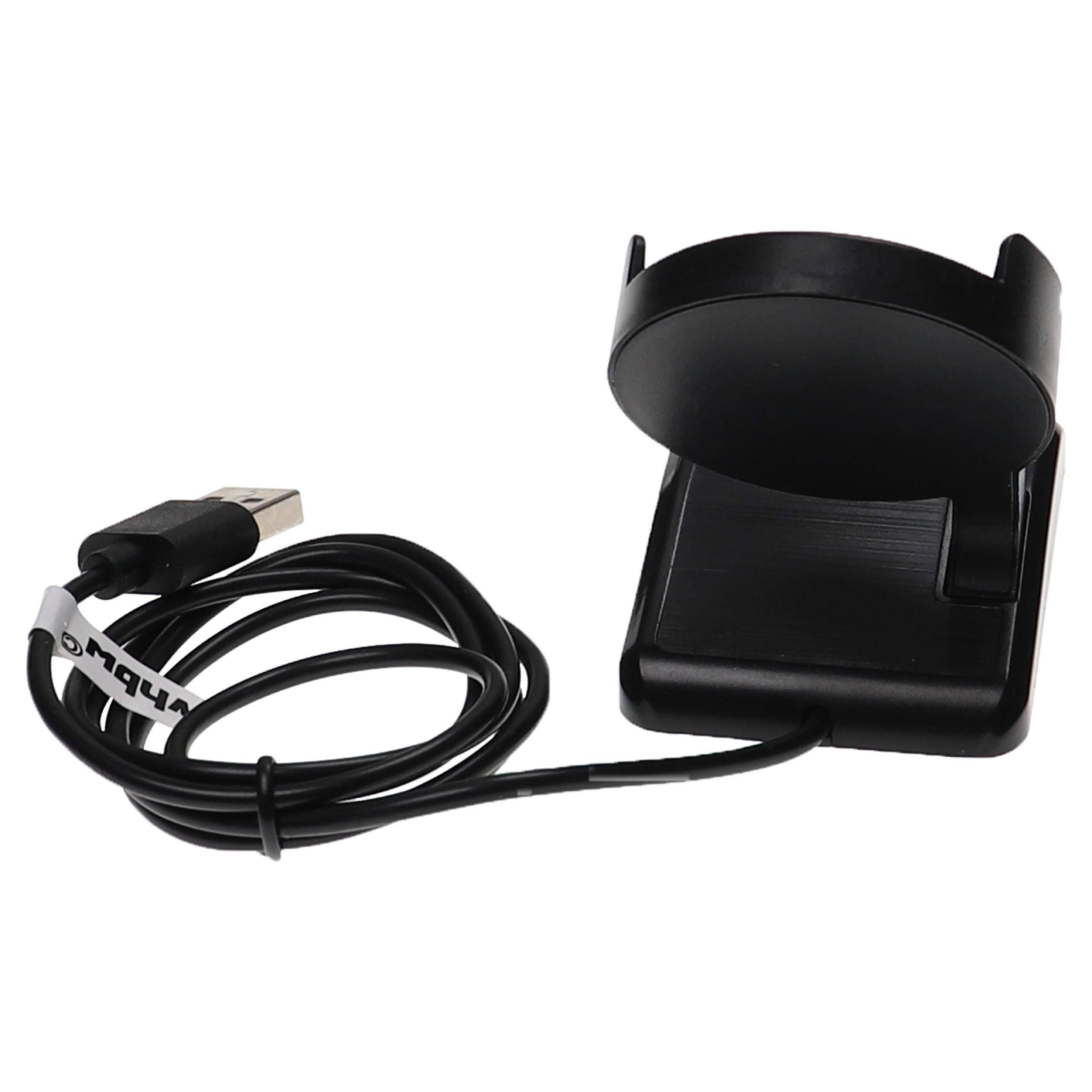 vhbw Ladekabel kompatibel mit Xiaomi Mi Watch Color Smartwatch, Fitnesstracker - Ladestation, Ersatzkabel, Schwarz