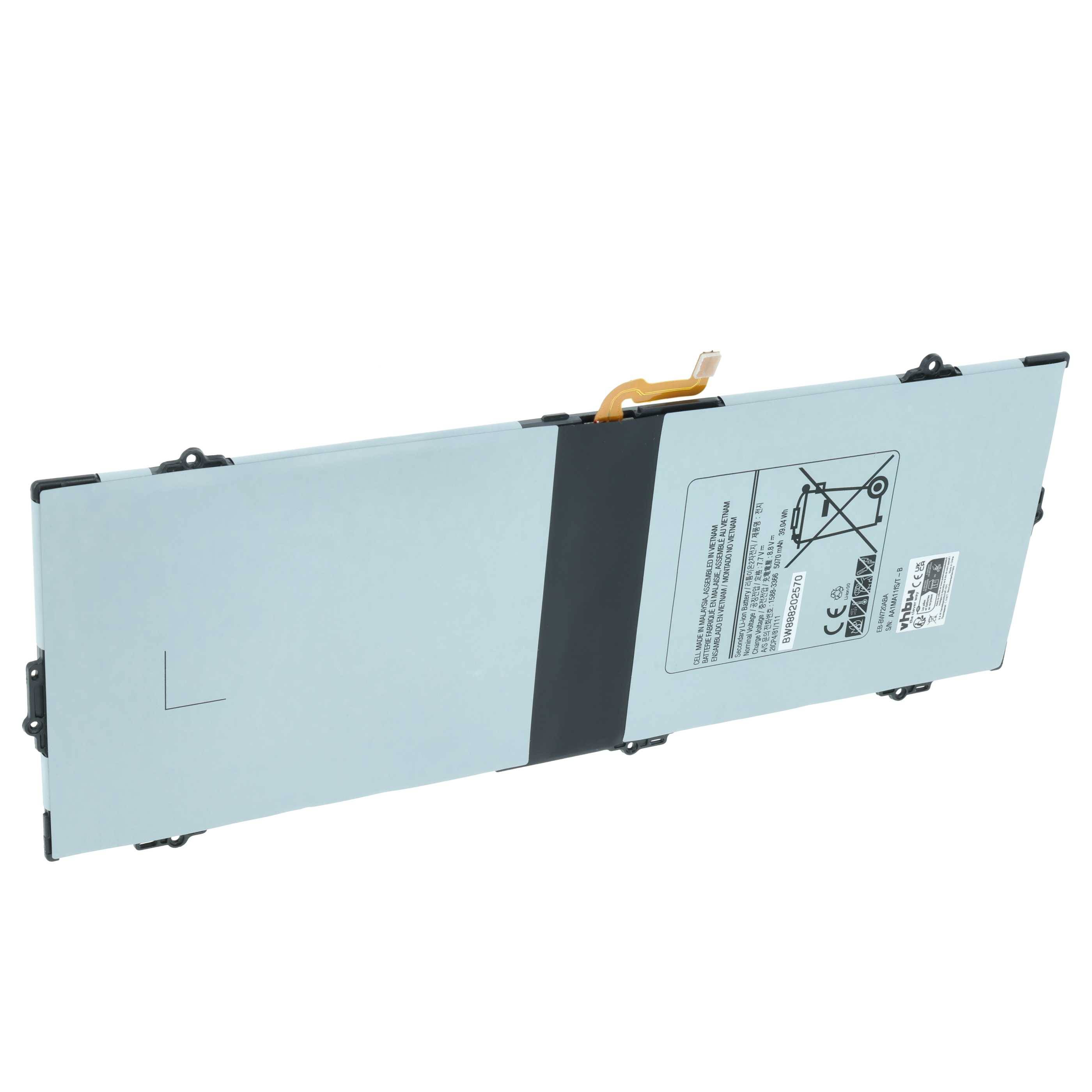 vhbw Akku kompatibel mit Samsung Galaxy Book 12, Book 12.0, Book 2017 12.0, Book 2017 12.0 4G Tablet Pad (5000 mAh, 7,7 V, Li-Polymer)