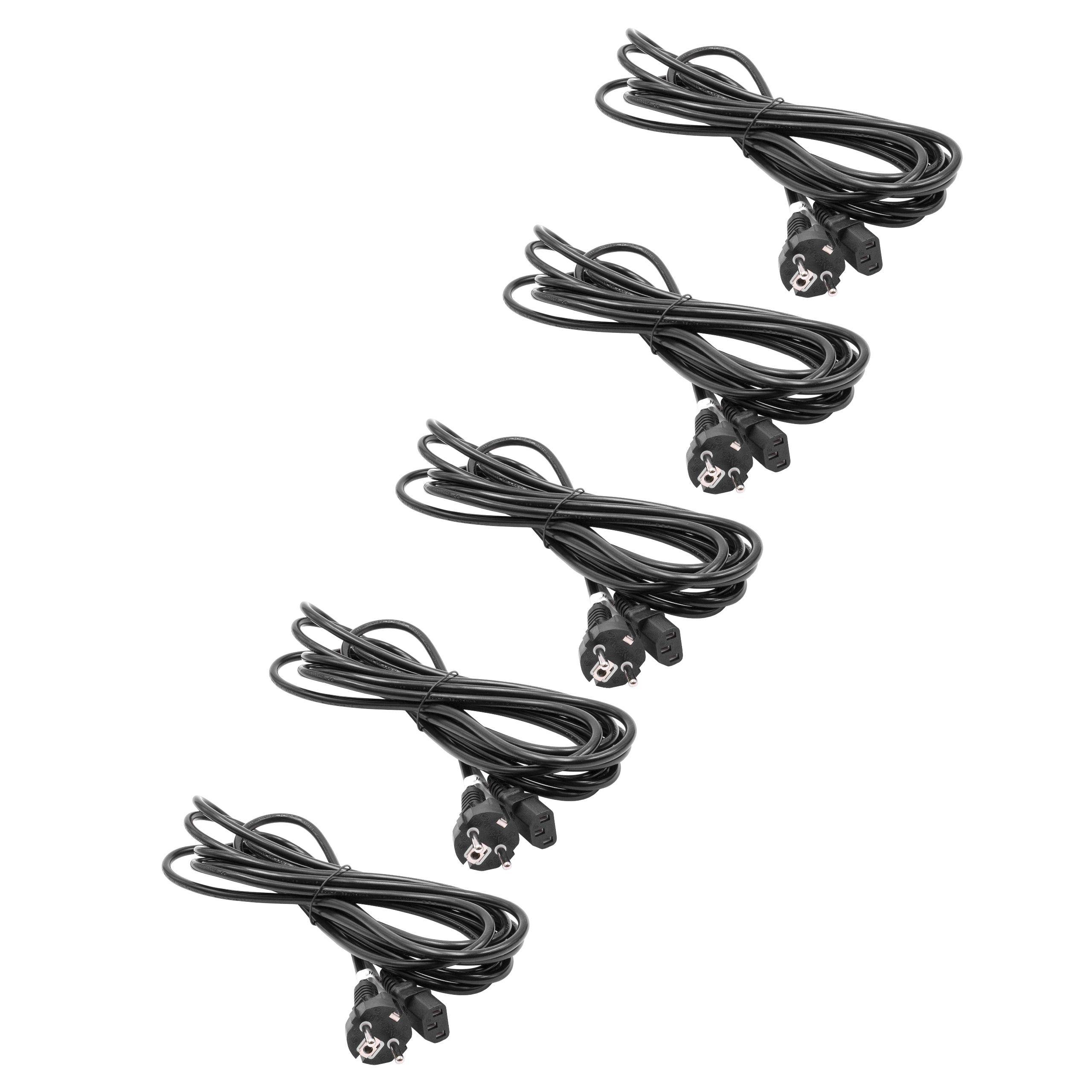 Fünf Sets schwarzer Kopfhörer mit bärenförmigen Designs.