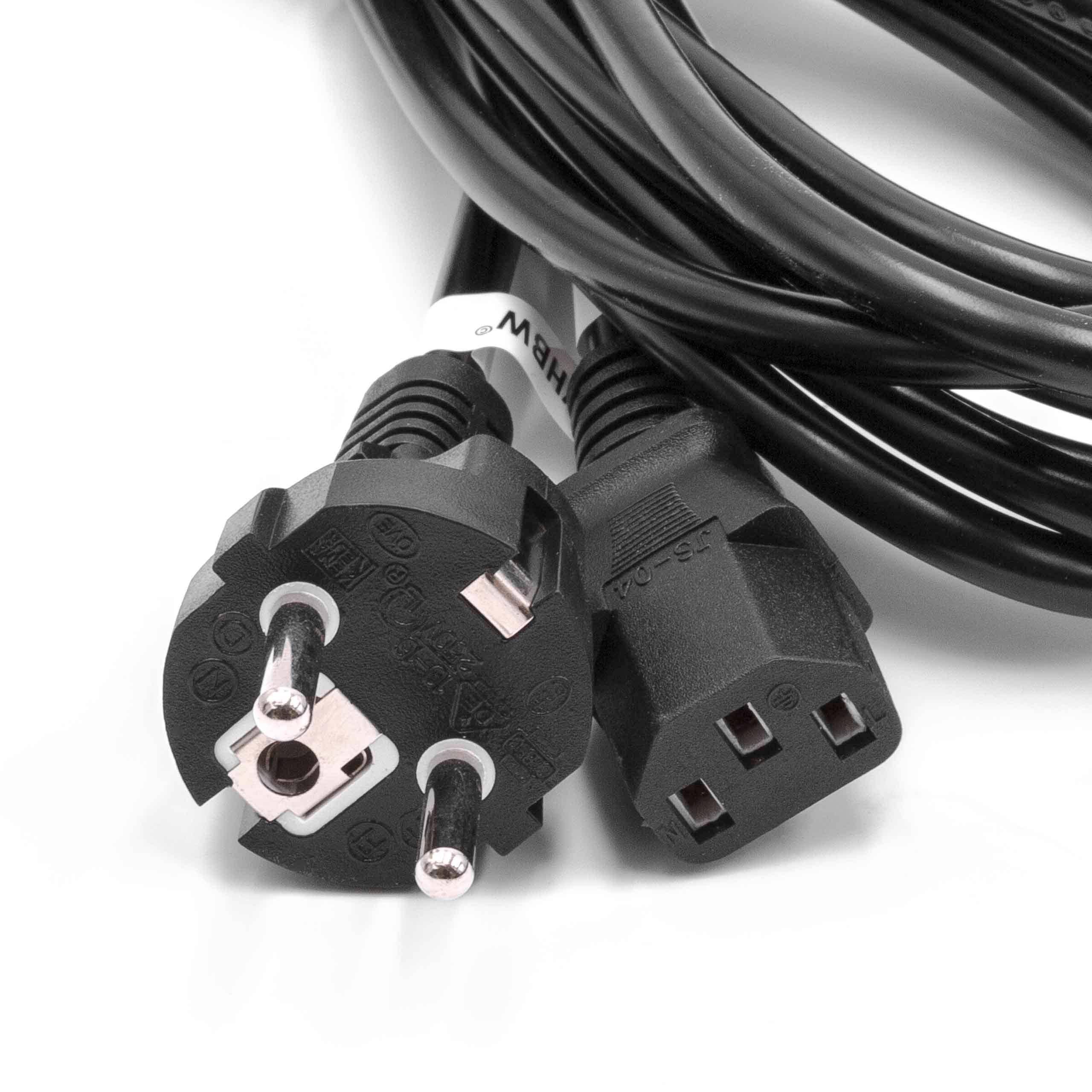 Zwei verflochtene Stromkabel mit europäischen Steckern, eines mit einem zweipoligen und das andere mit einem dreipoligen Stecker, vor weißem Hintergrund.