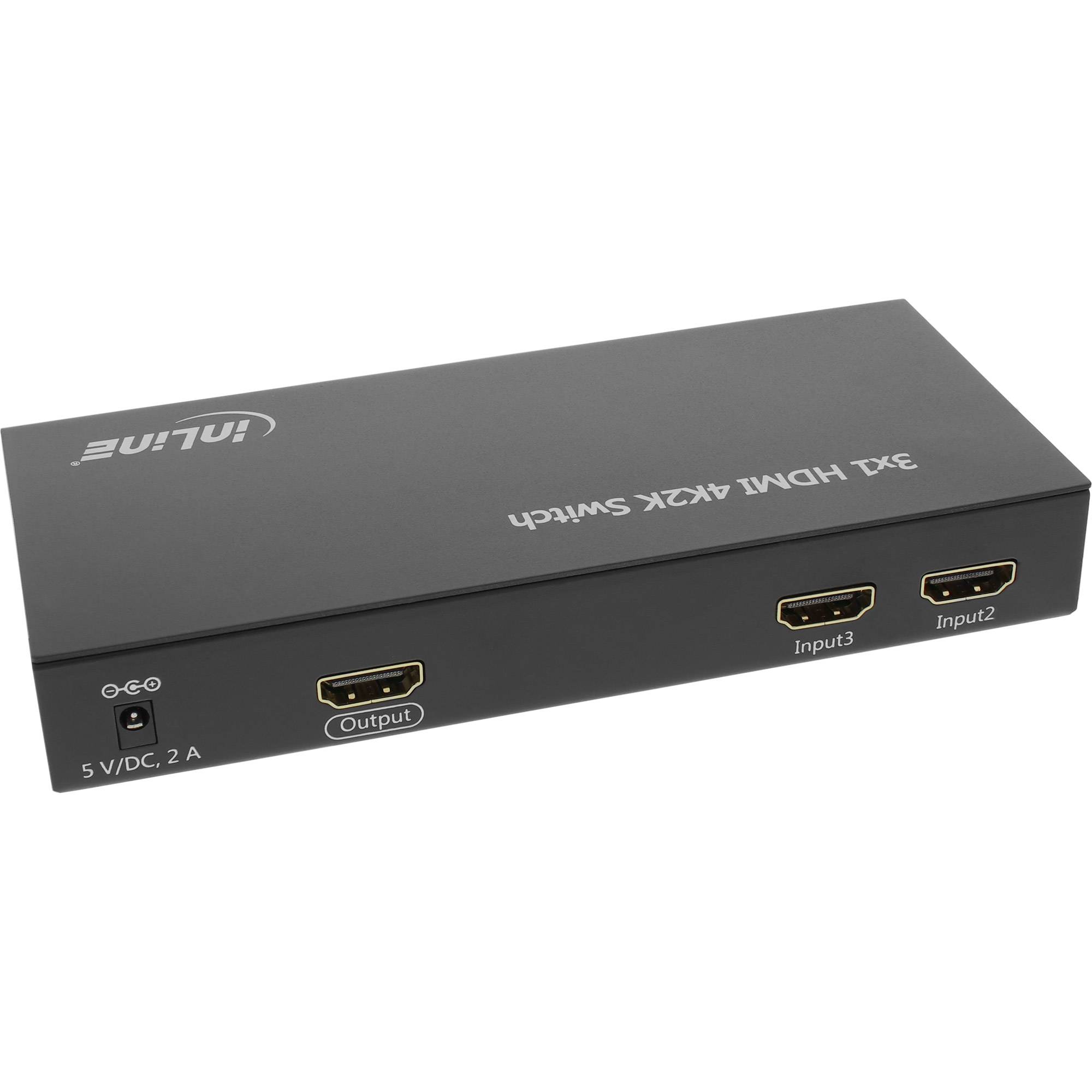 INLINE - HDMI Switch / Umschalter - 3 Eingänge auf 1 Ausgang - 4K2K - 3D - HD Audio