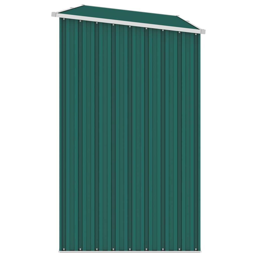 vidaXL Garten Brennholzlager Grün 245x98x159 cm Verzinkter Stahl
