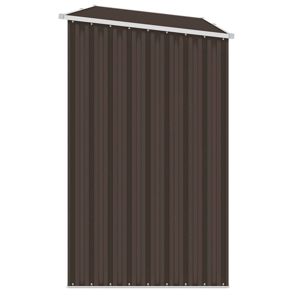 vidaXL Garten Brennholzlager Braun 245x98x159 cm Verzinkter Stahl