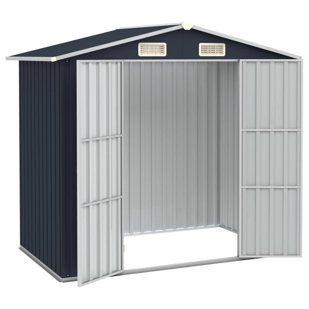 vidaXL Gerätehaus Anthrazit 205x129x183 cm Verzinkter Stahl