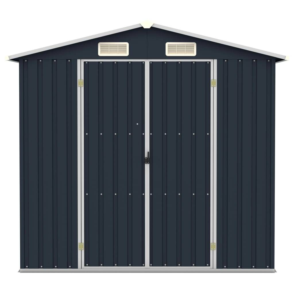 vidaXL Gerätehaus Anthrazit 205x129x183 cm Verzinkter Stahl