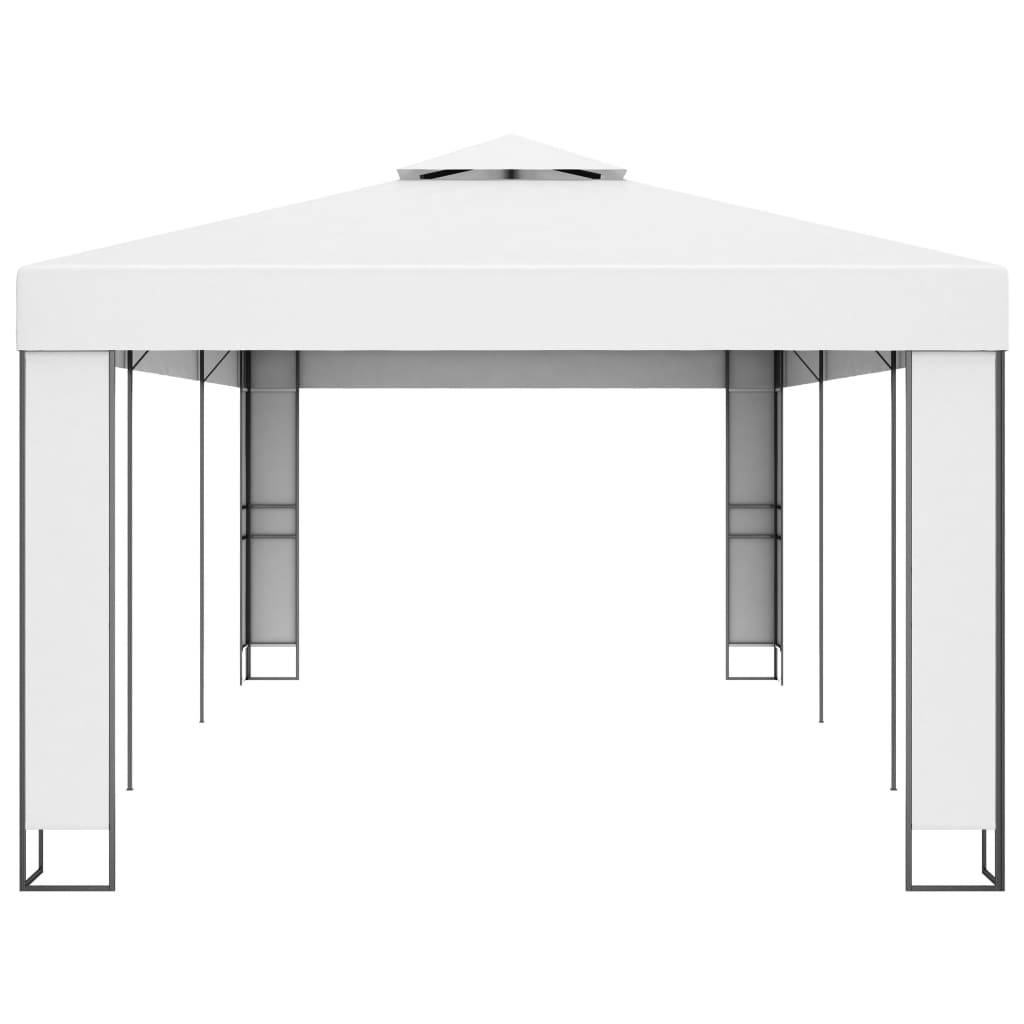 vidaXL Pavillon mit Doppeldach 3 x 6 m Weiß