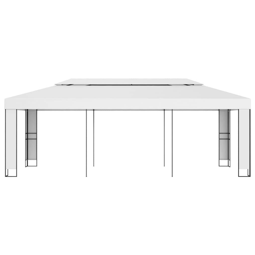 vidaXL Pavillon mit Doppeldach 3 x 6 m Weiß