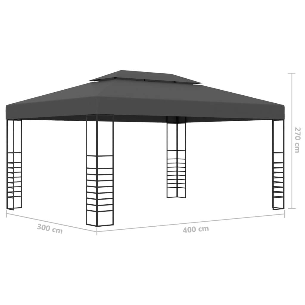 vidaXL Pavillon 3×4 m Anthrazit