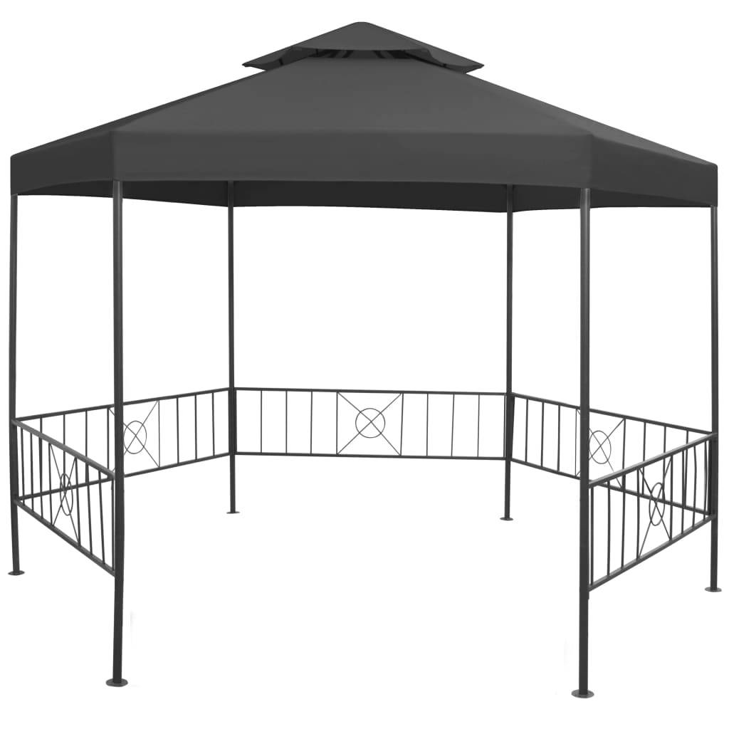 vidaXL Gartenpavillon 323x275x265 cm Anthrazit