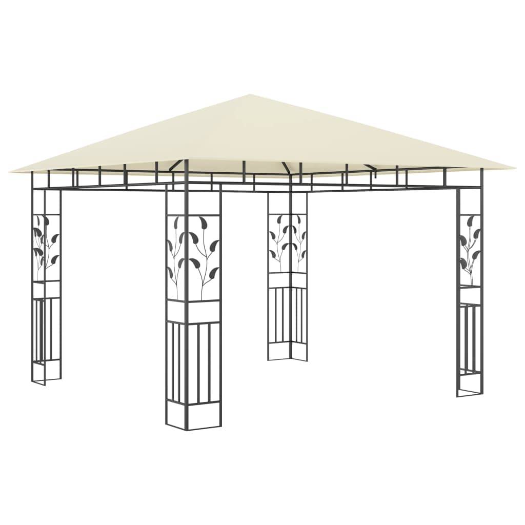 vidaXL Pavillon mit Moskitonetz 3x3x2,73 m Creme 180 g/m²