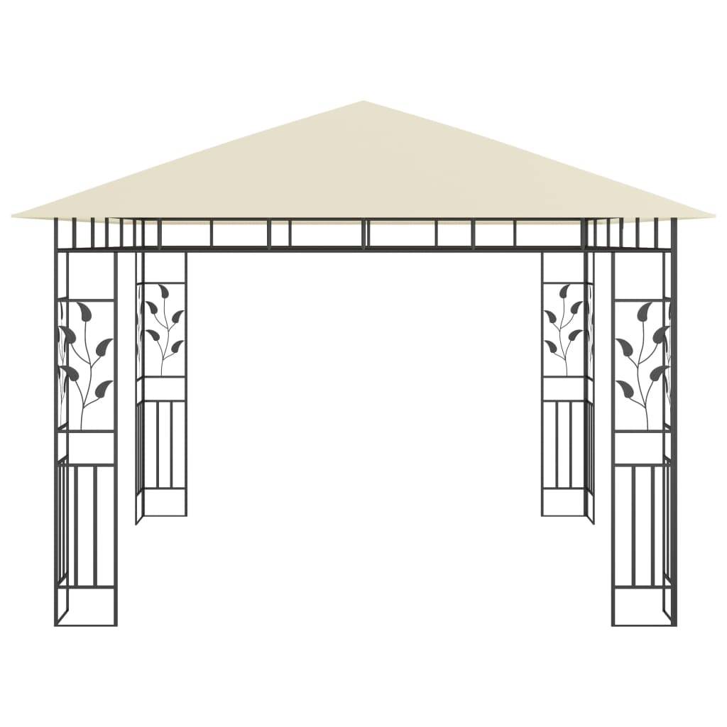 vidaXL Pavillon mit Moskitonetz 3x3x2,73 m Creme 180 g/m²