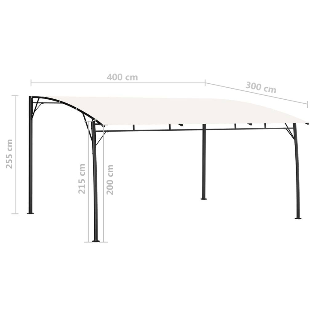vidaXL Garten-Sonnenschutz 4x3x2,55 m Cremeweiß