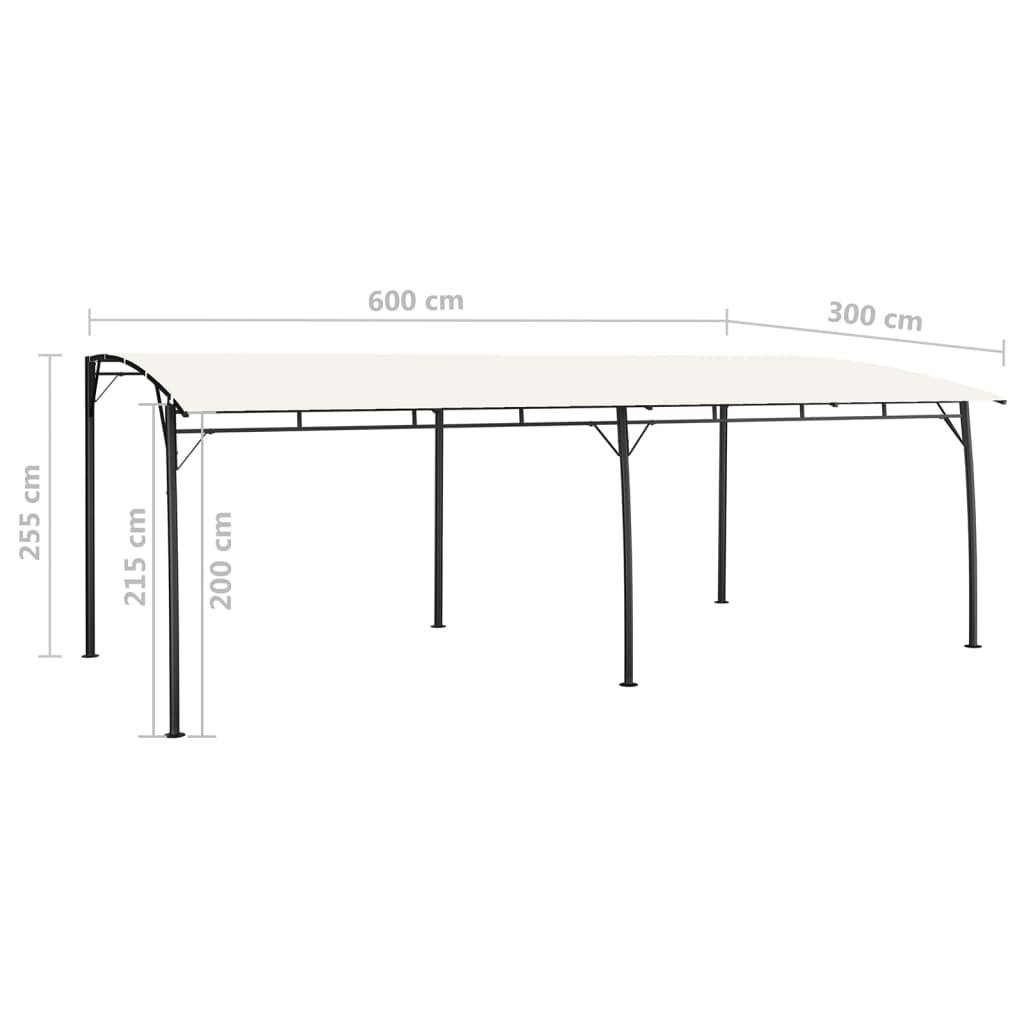 vidaXL Garten-Sonnenschutz 6x3x2,55 m Cremeweiß